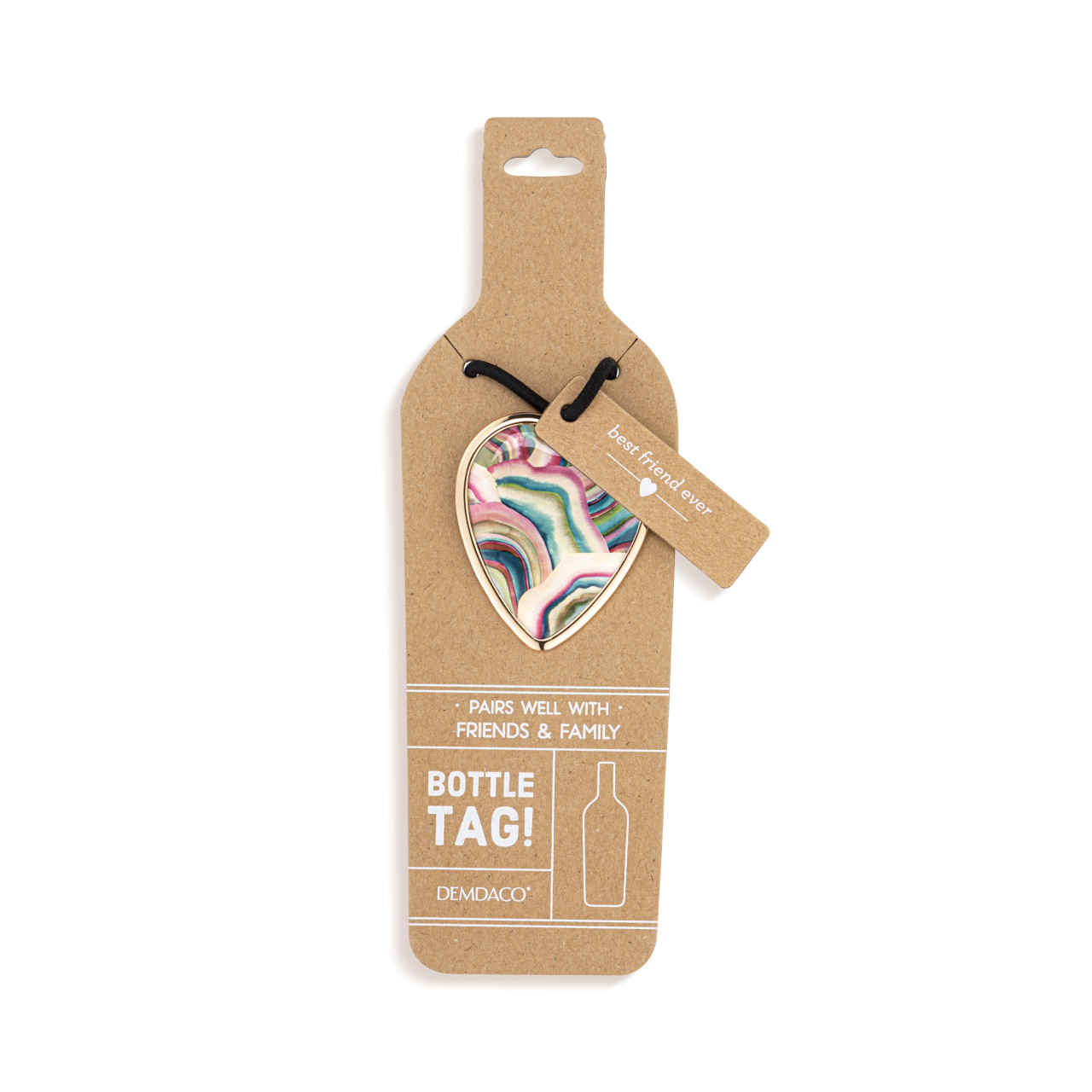 Forever Friends Heart Bottle Tag - 2in thumbnail