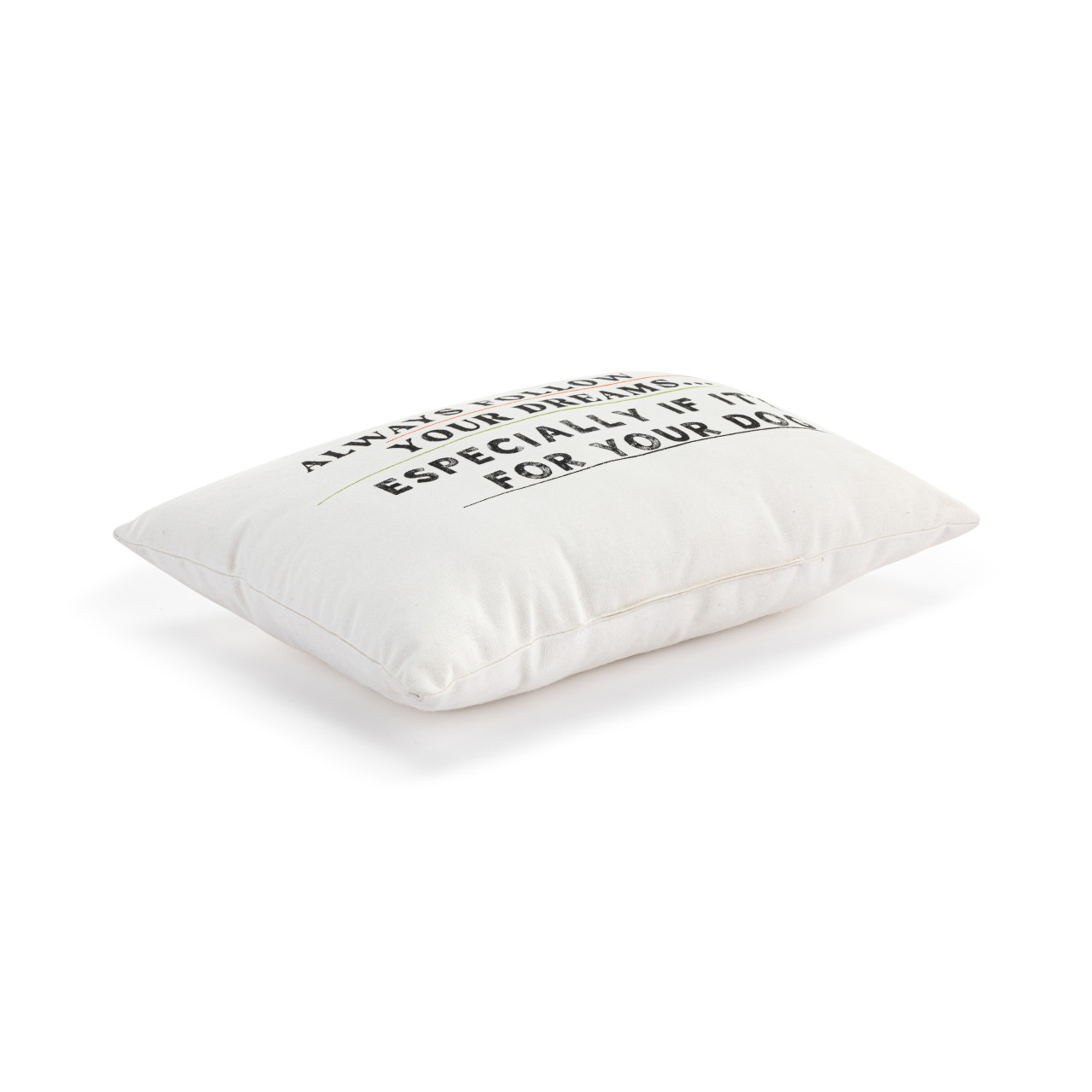 Follow Your Dreams - Dog White Accent Pillow thumbnail