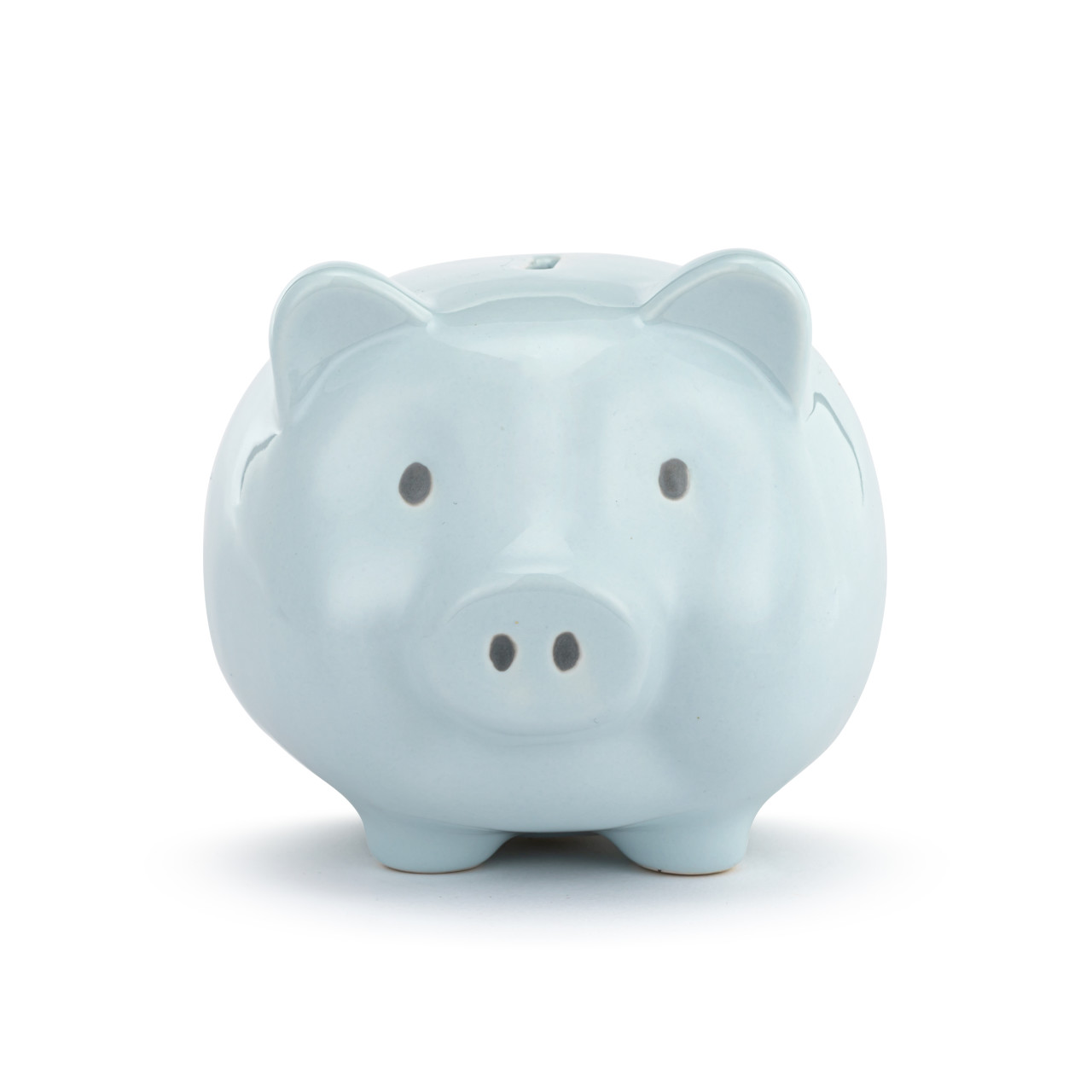 Blue Ceramic Classic Piggy Bank - 7x5.5x6in thumbnail