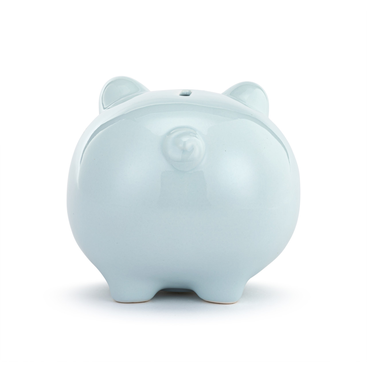 Blue Ceramic Classic Piggy Bank - 7x5.5x6in thumbnail