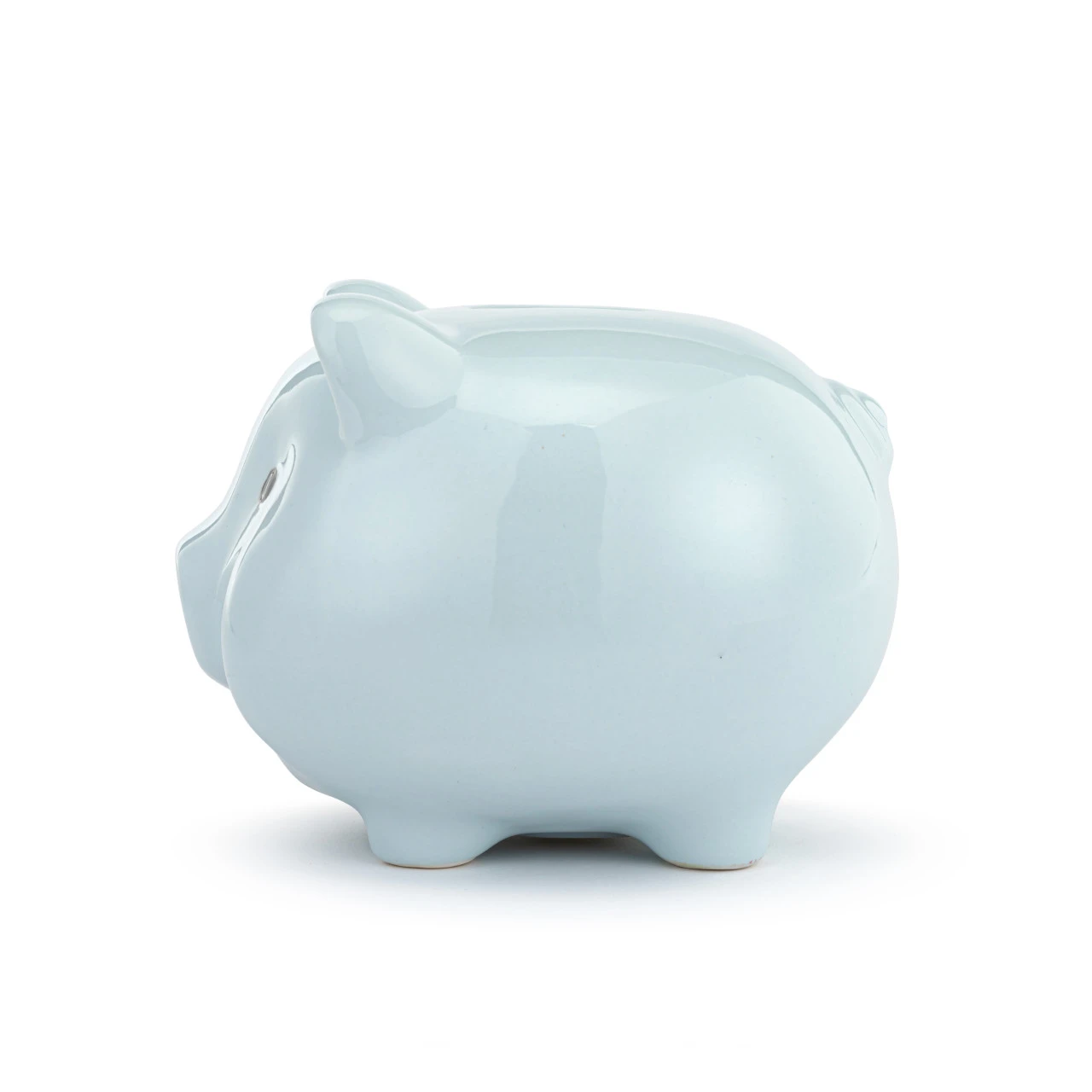 Blue Ceramic Classic Piggy Bank - 7x5.5x6in thumbnail