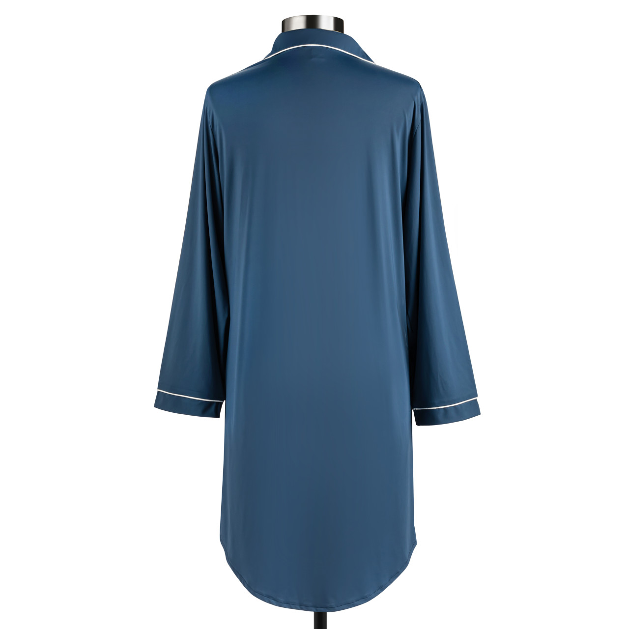 Large Long Sleeve Navy Cooling Night Shirt thumbnail