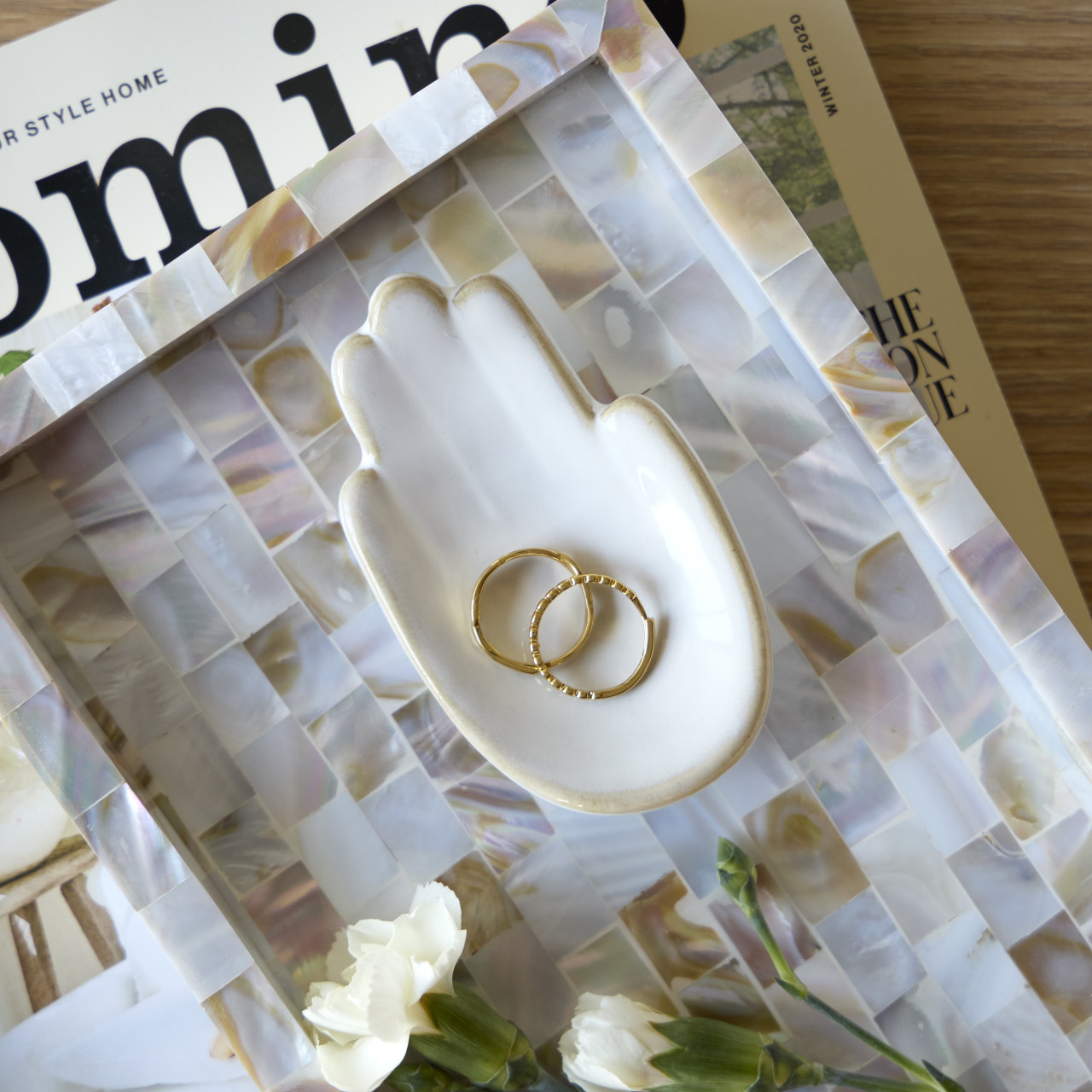 Hand in Hand Trinket Dish - 2x4in thumbnail