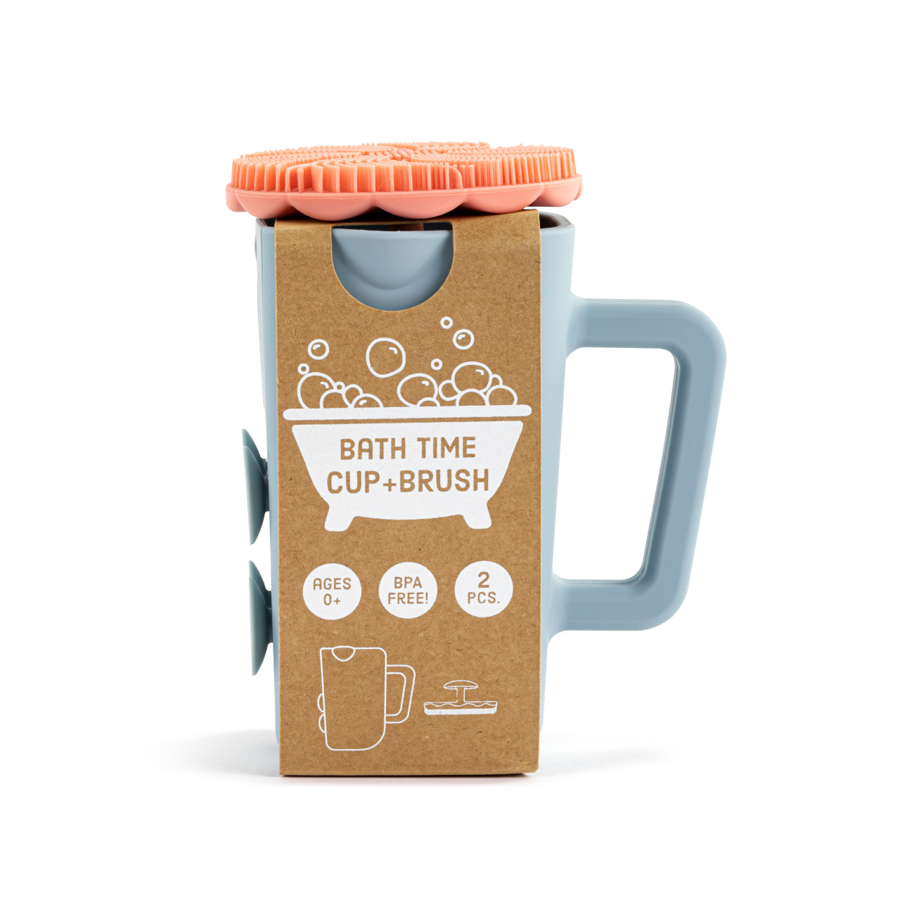 Pink Bathtime Brush + Blue Cup thumbnail