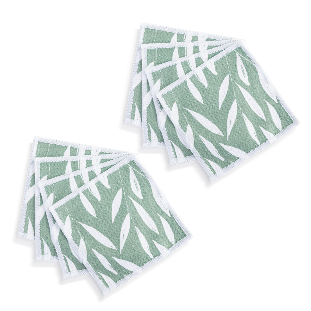 Sage Leaves Absorbent Cocktail Napkins Set of 8 thumbnail