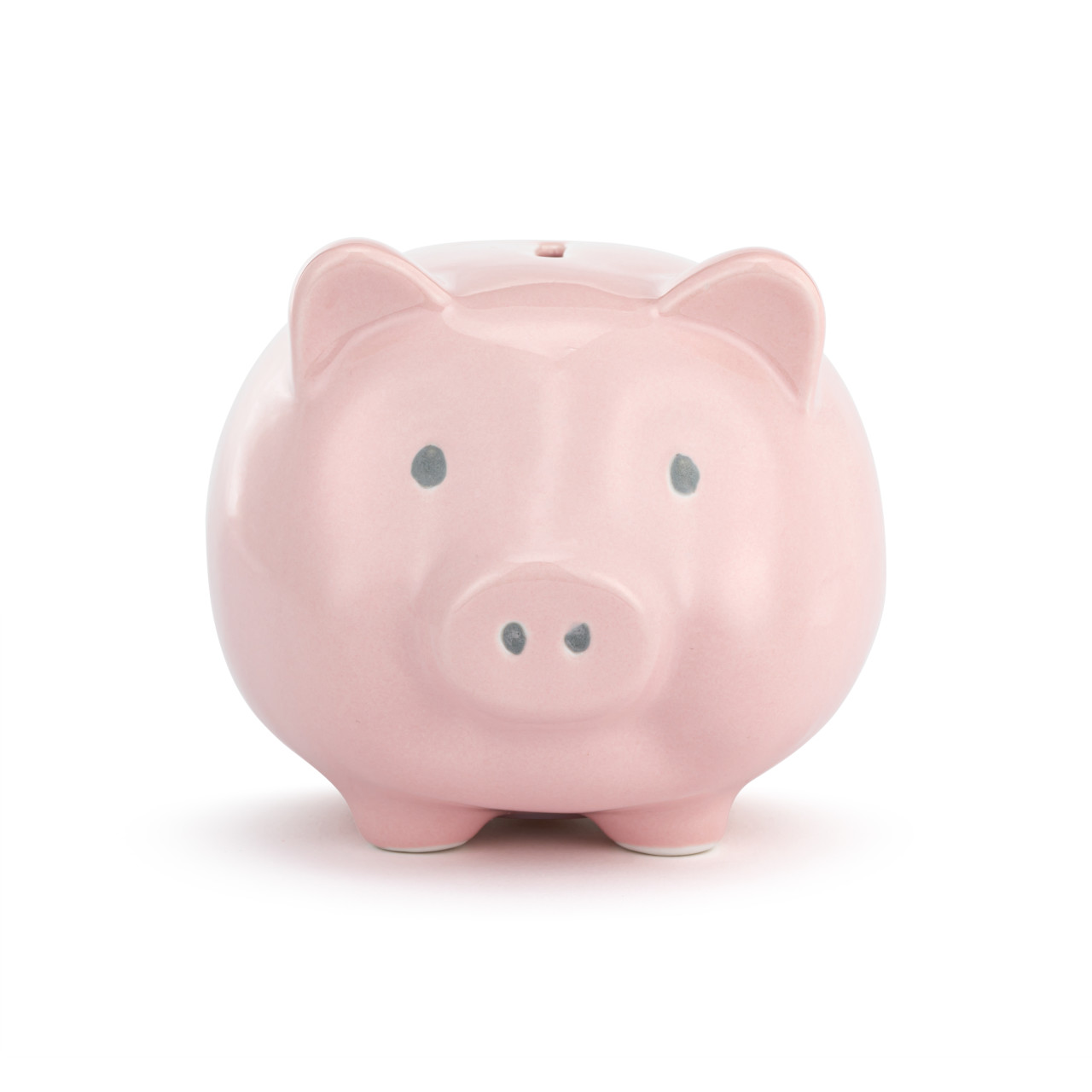 Pink Ceramic Classic Piggy Bank - 7x5.5x6in thumbnail