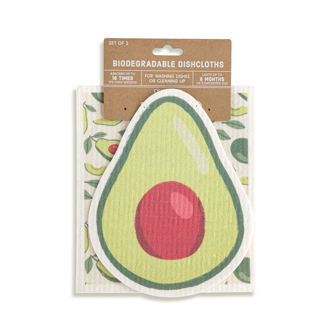 Avocado Extra Shaped Biodegradable Dish Cloths thumbnail