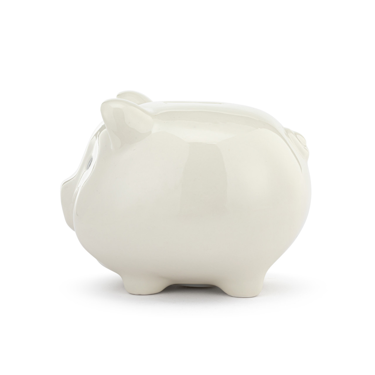 Neutral Ceramic Classic Piggy Bank - 7x5.5x6in thumbnail