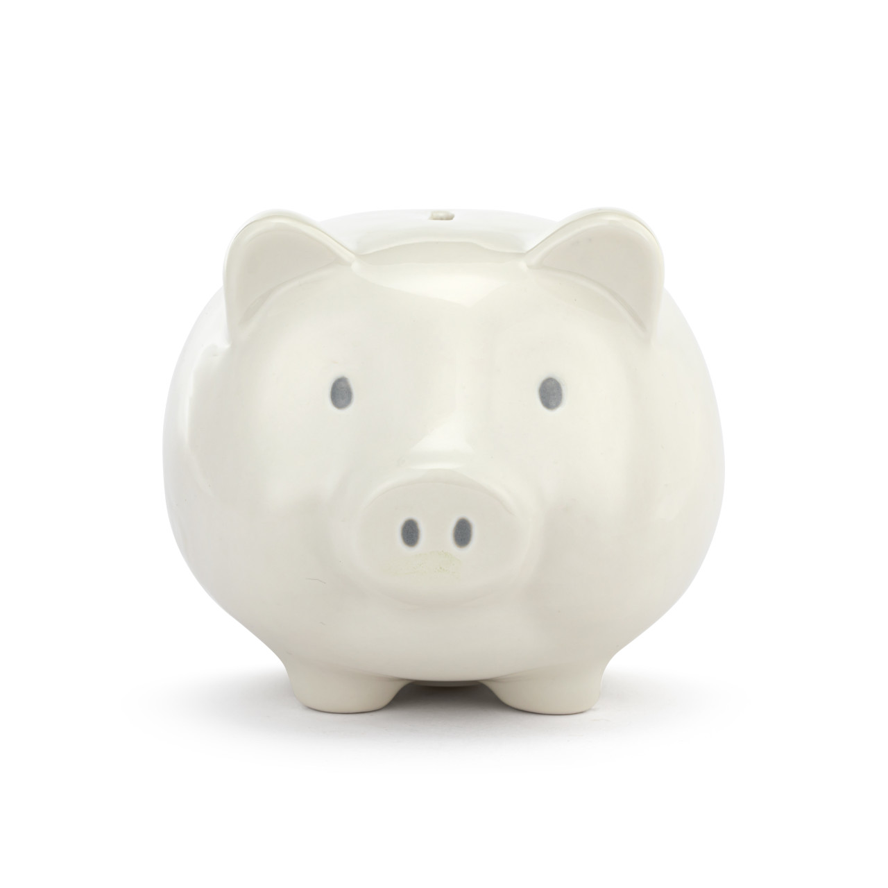 Neutral Ceramic Classic Piggy Bank - 7x5.5x6in thumbnail