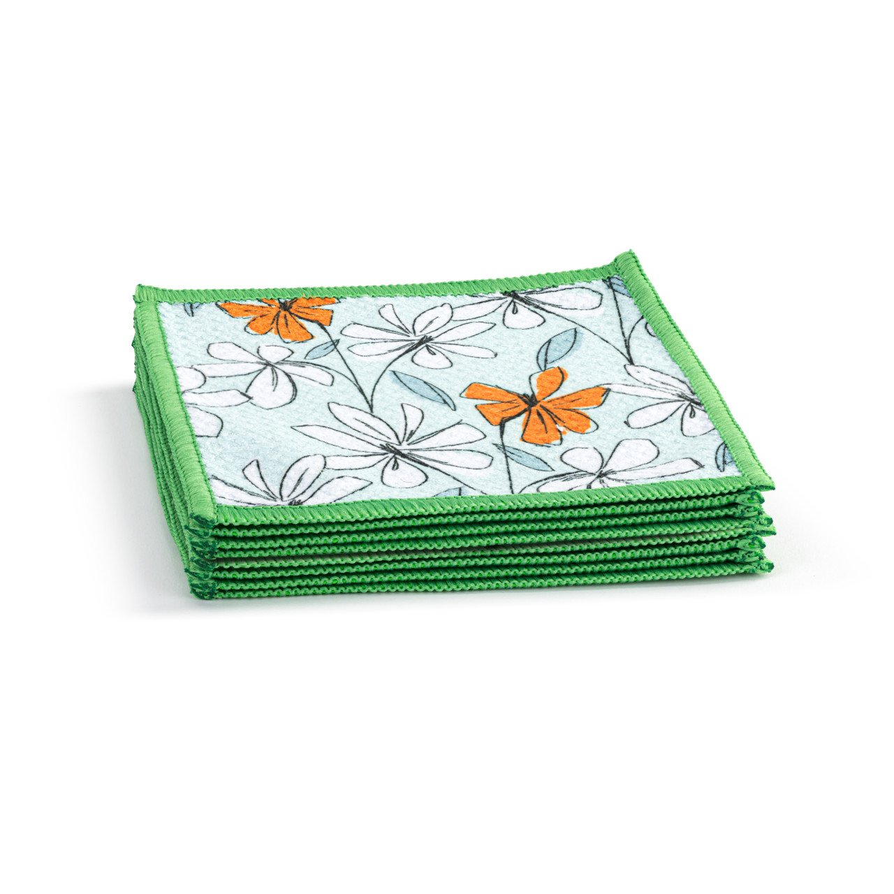 Windowpane Floral Absorbent Cocktail Napkins Set of 8 thumbnail