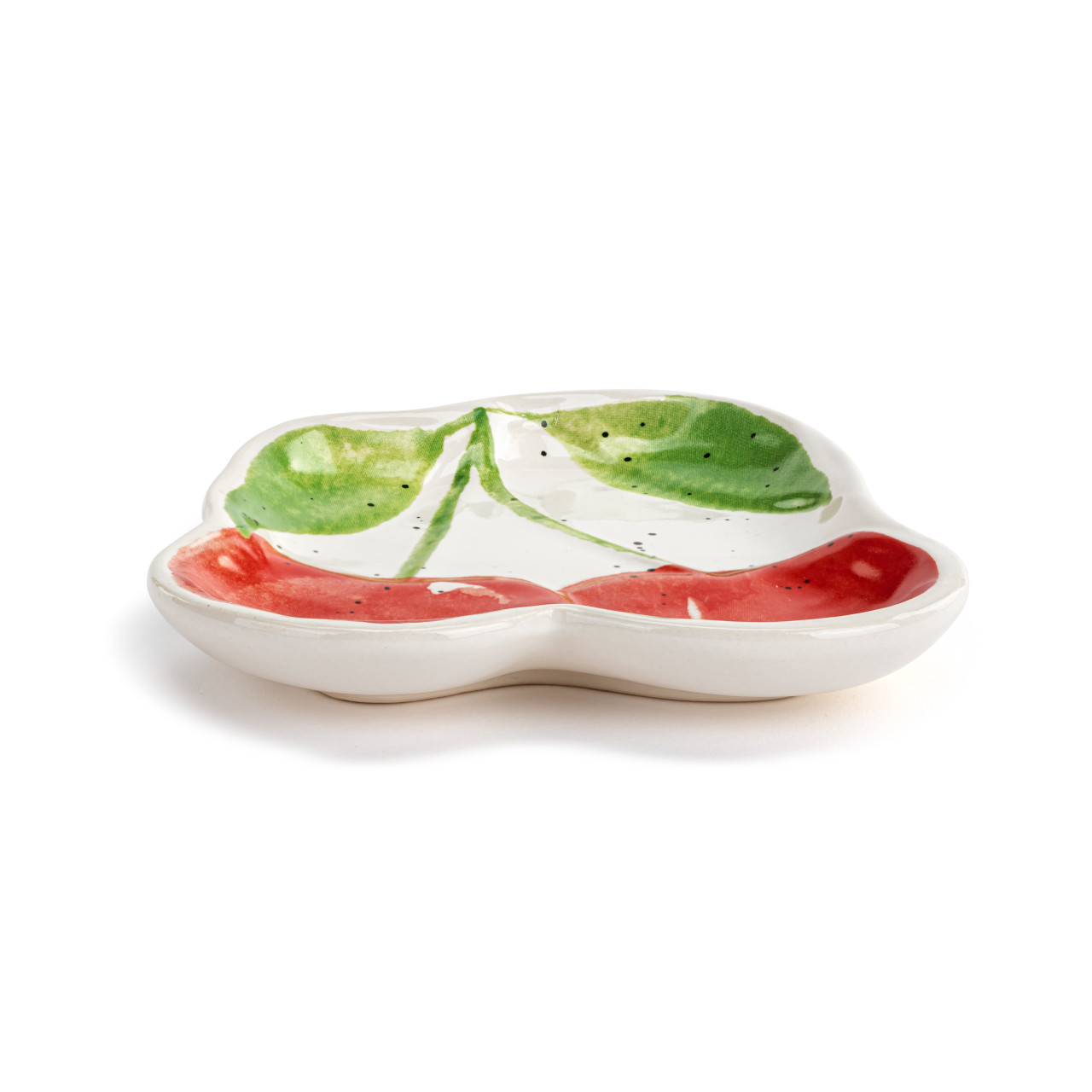 Cherry Shaped Ceramic Plate - 5in thumbnail