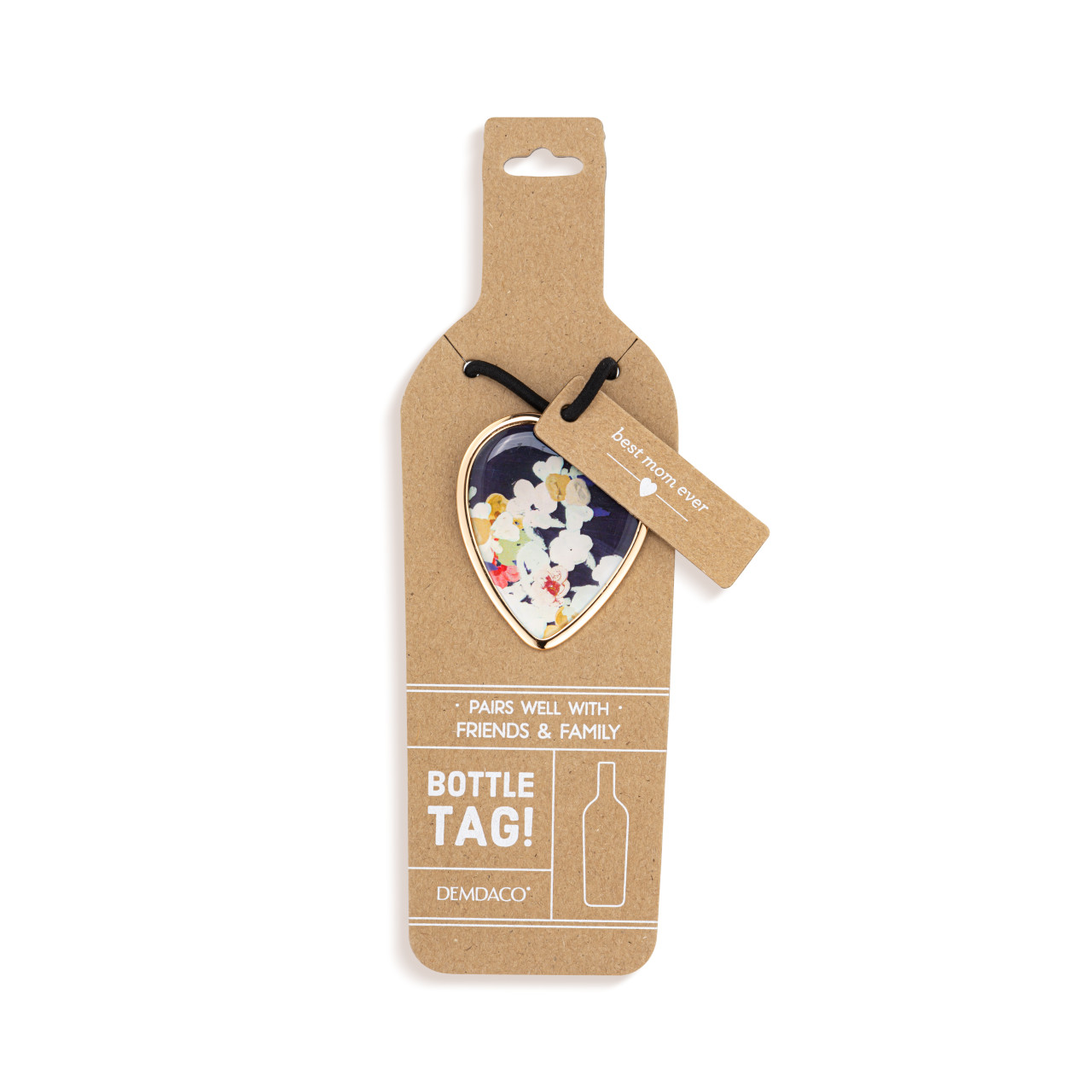 Mom I Love You Heart Bottle Tag - 2in thumbnail