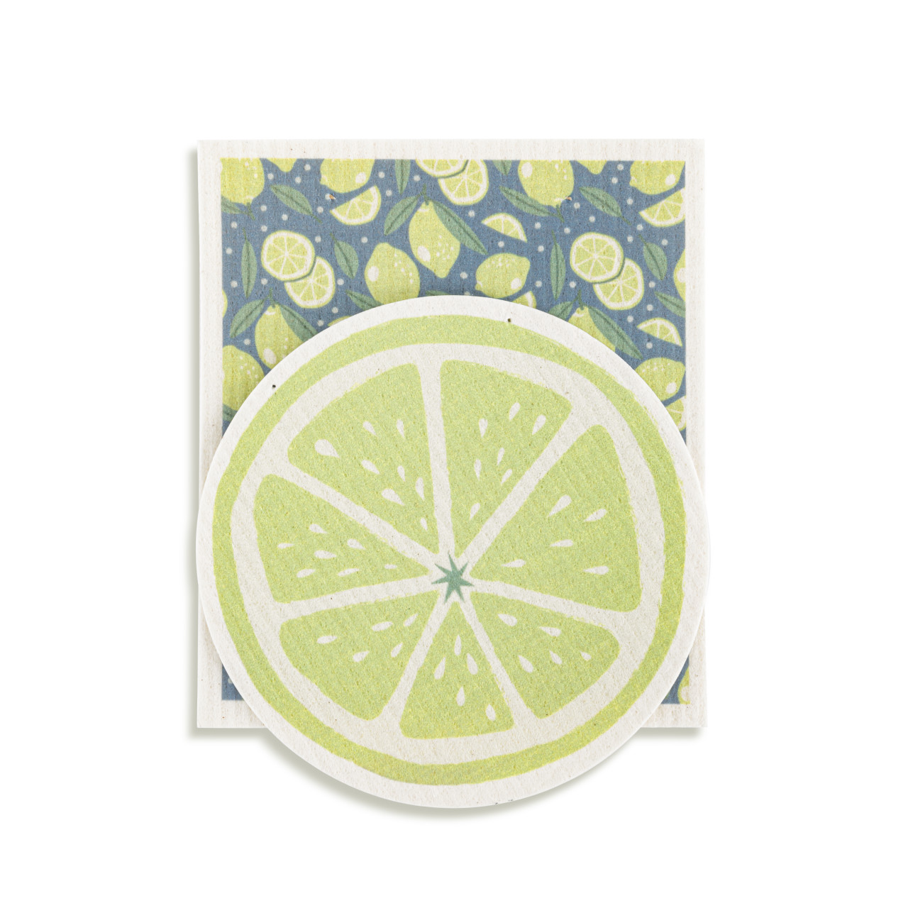 Lime Shaped Biodegradable Dish Cloths Set of 2 thumbnail