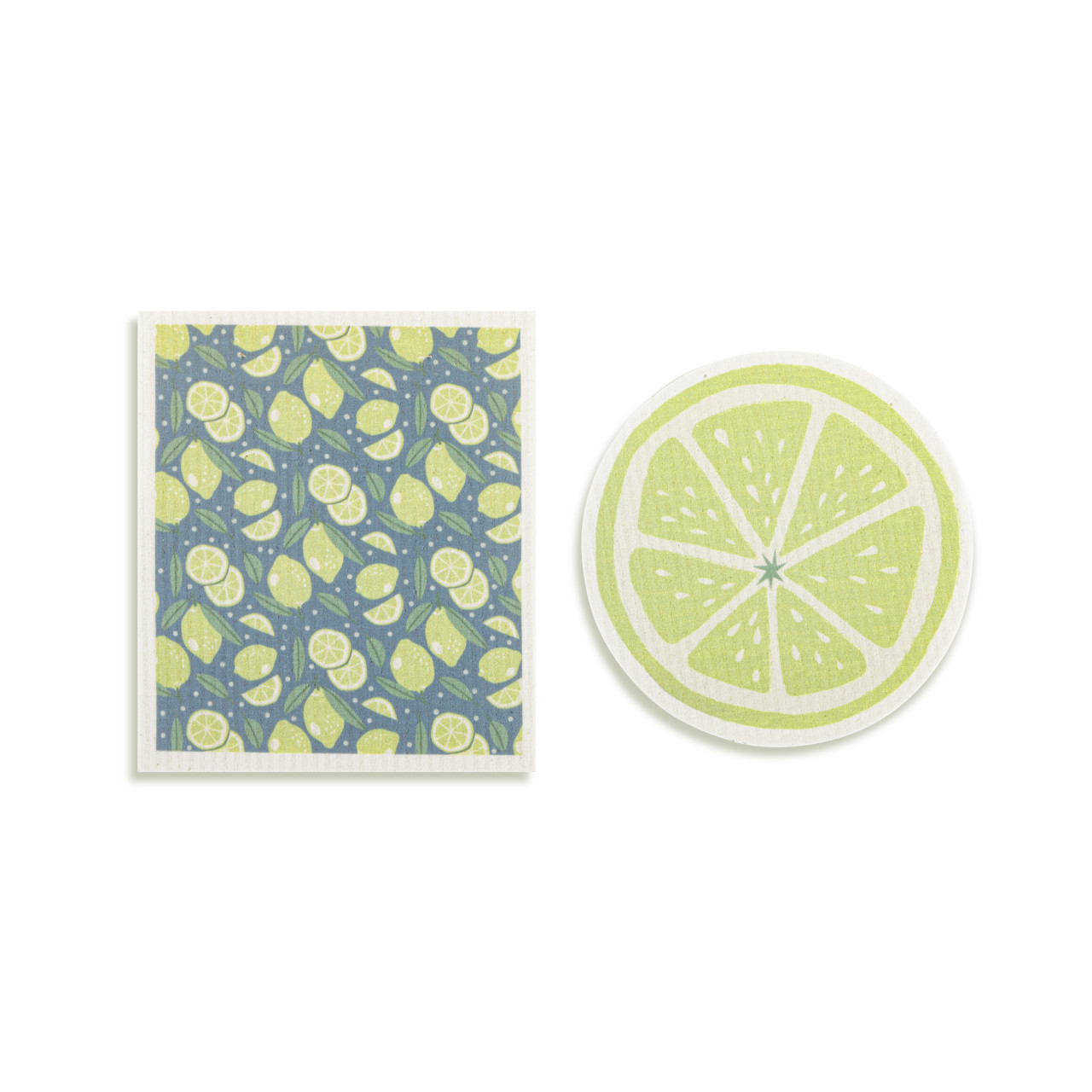 Lime Shaped Biodegradable Dish Cloths Set of 2 thumbnail