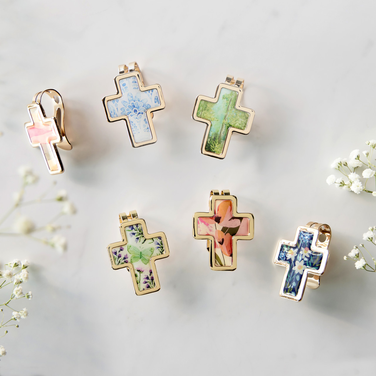 Artful Cross Hope Visor Clip - 39x48mm thumbnail