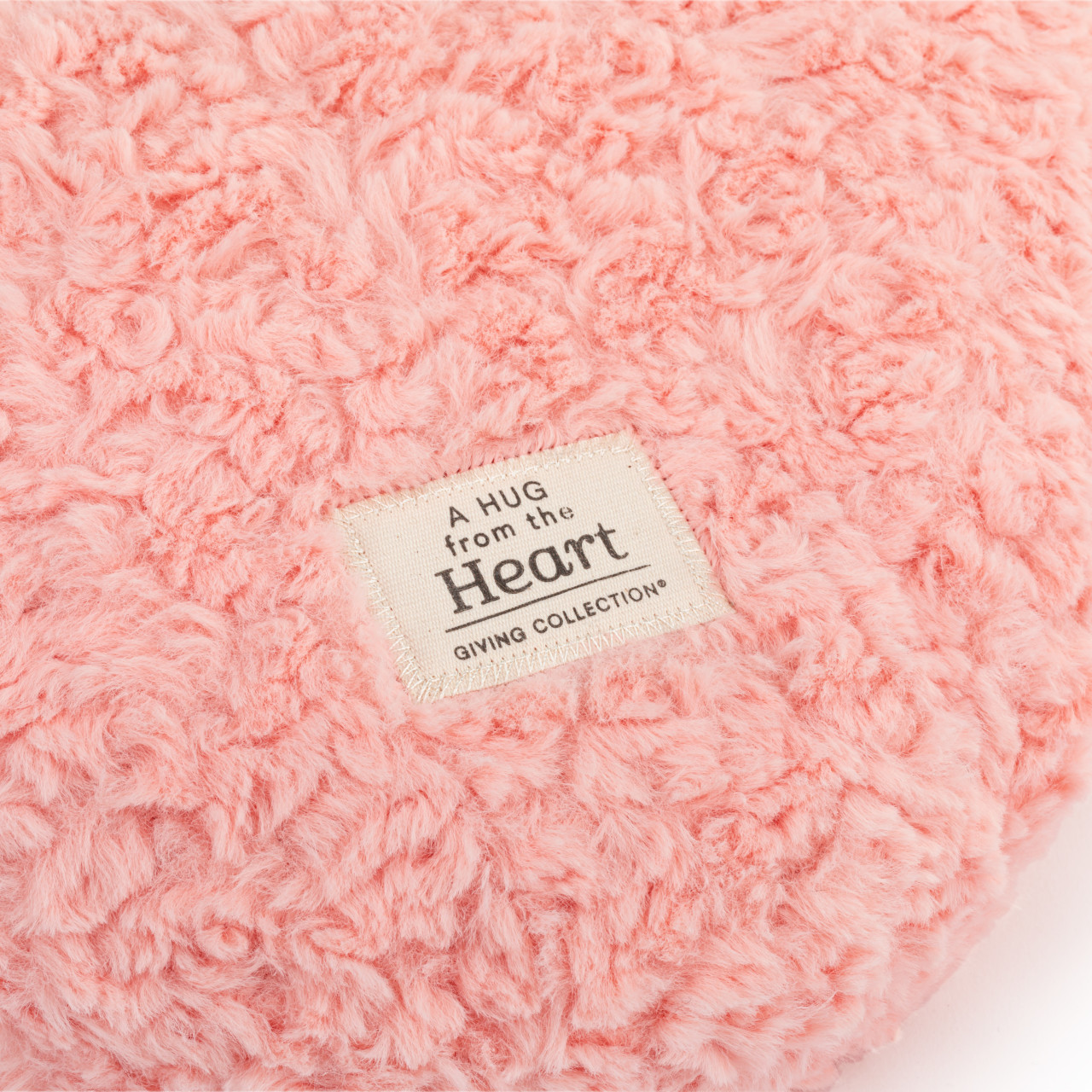 Snuggle Heart Coral Weighted Pillow -14x12in thumbnail