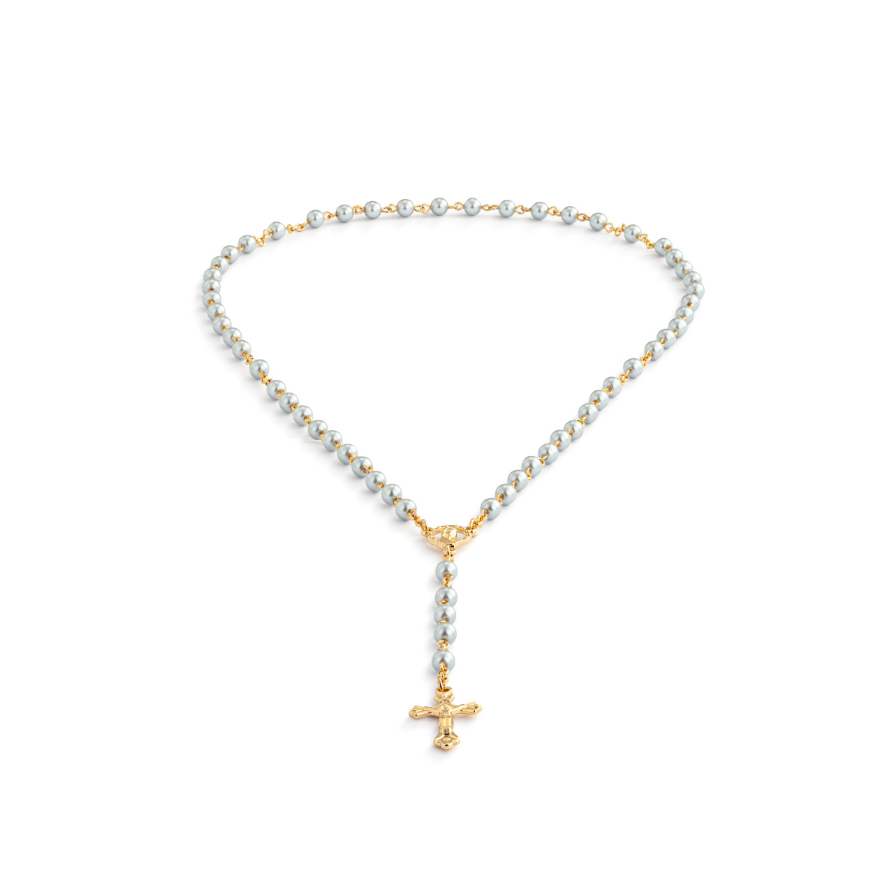 Mid Blue Rosary + Pouch - 18in thumbnail