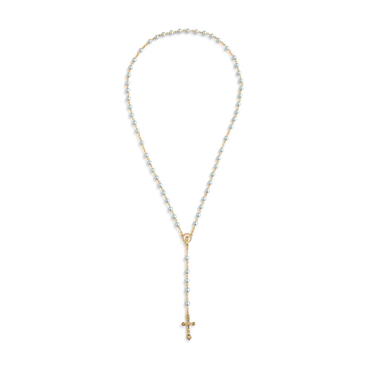 Mid Blue Rosary + Pouch - 18in thumbnail