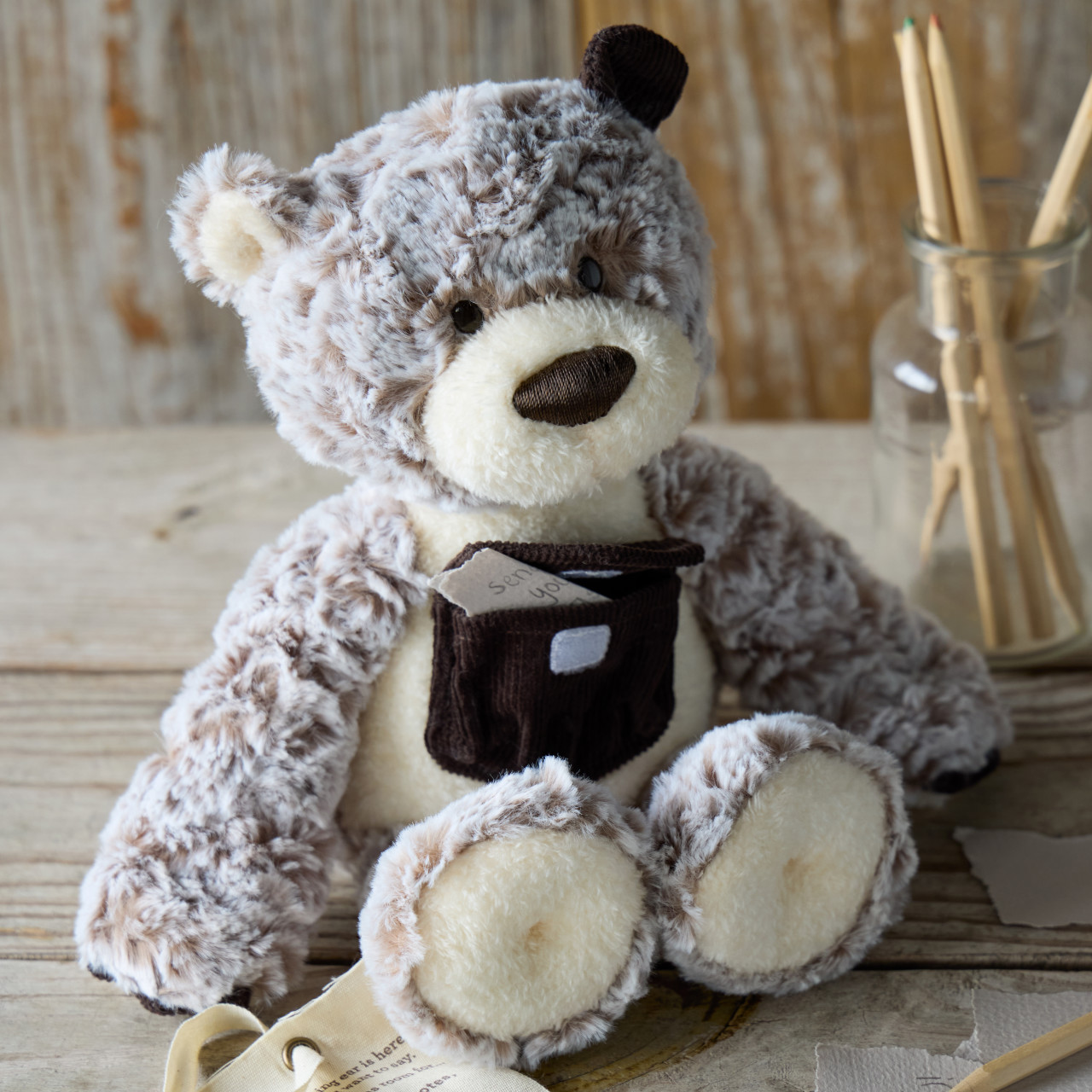 Blessings to You Brown Giving Bear - 11in thumbnail