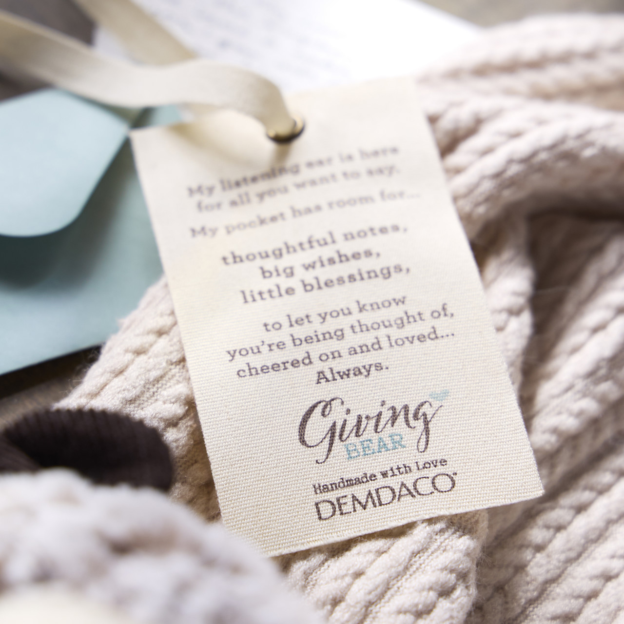 Blessings to You Brown Giving Bear - 11in thumbnail