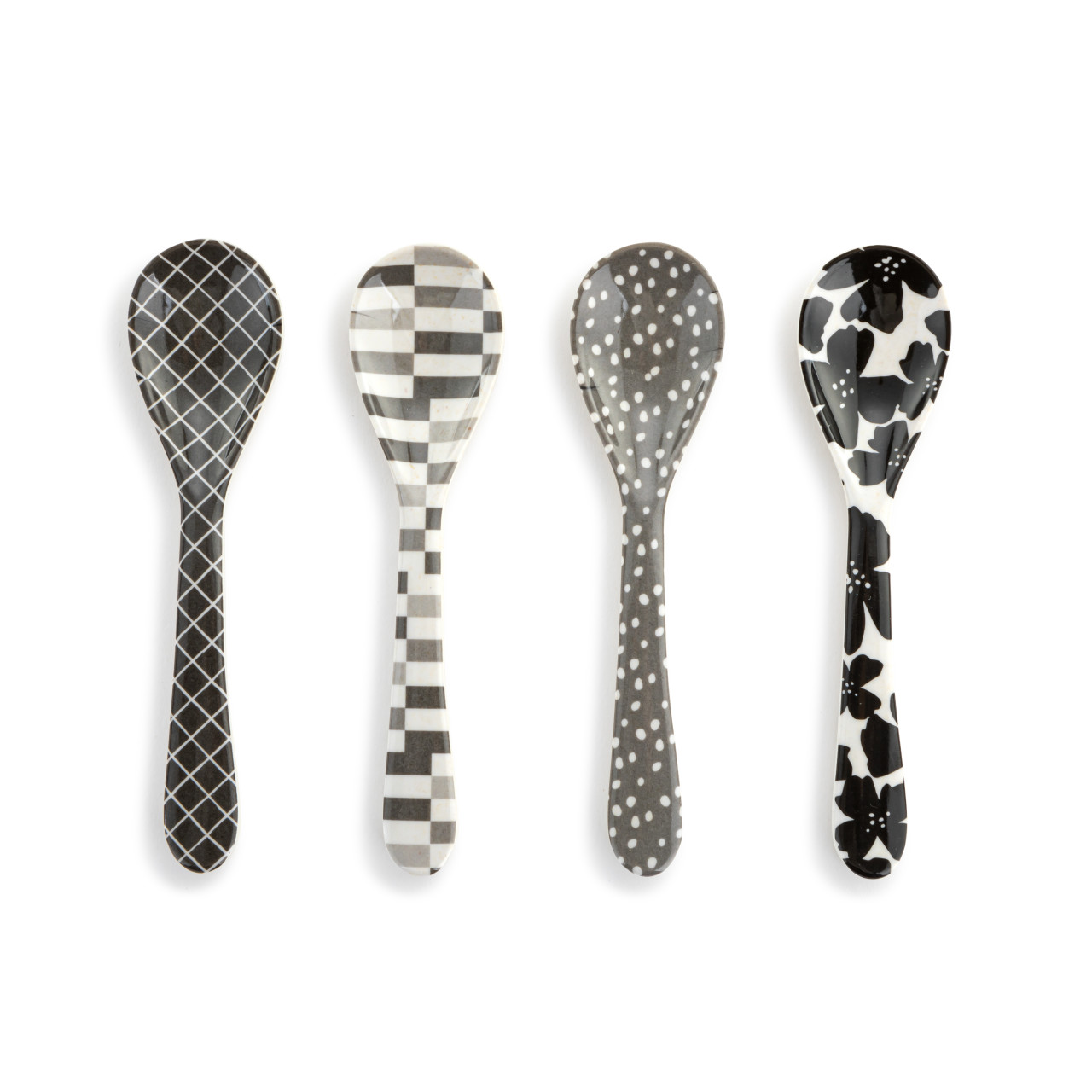 Neutral Tones Bamboo Melamine Spoons Set of 4 thumbnail