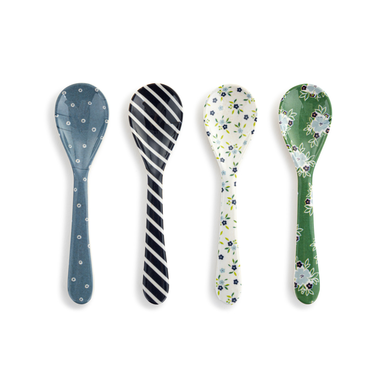 Blue Tones Bamboo Melamine Spoons Set of 4 thumbnail