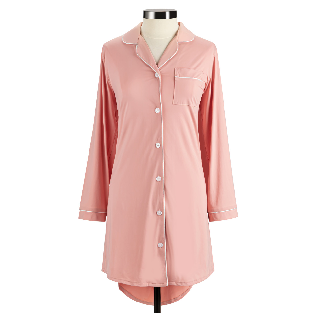 Large Long Sleeve Coral Cooling Night Shirt thumbnail