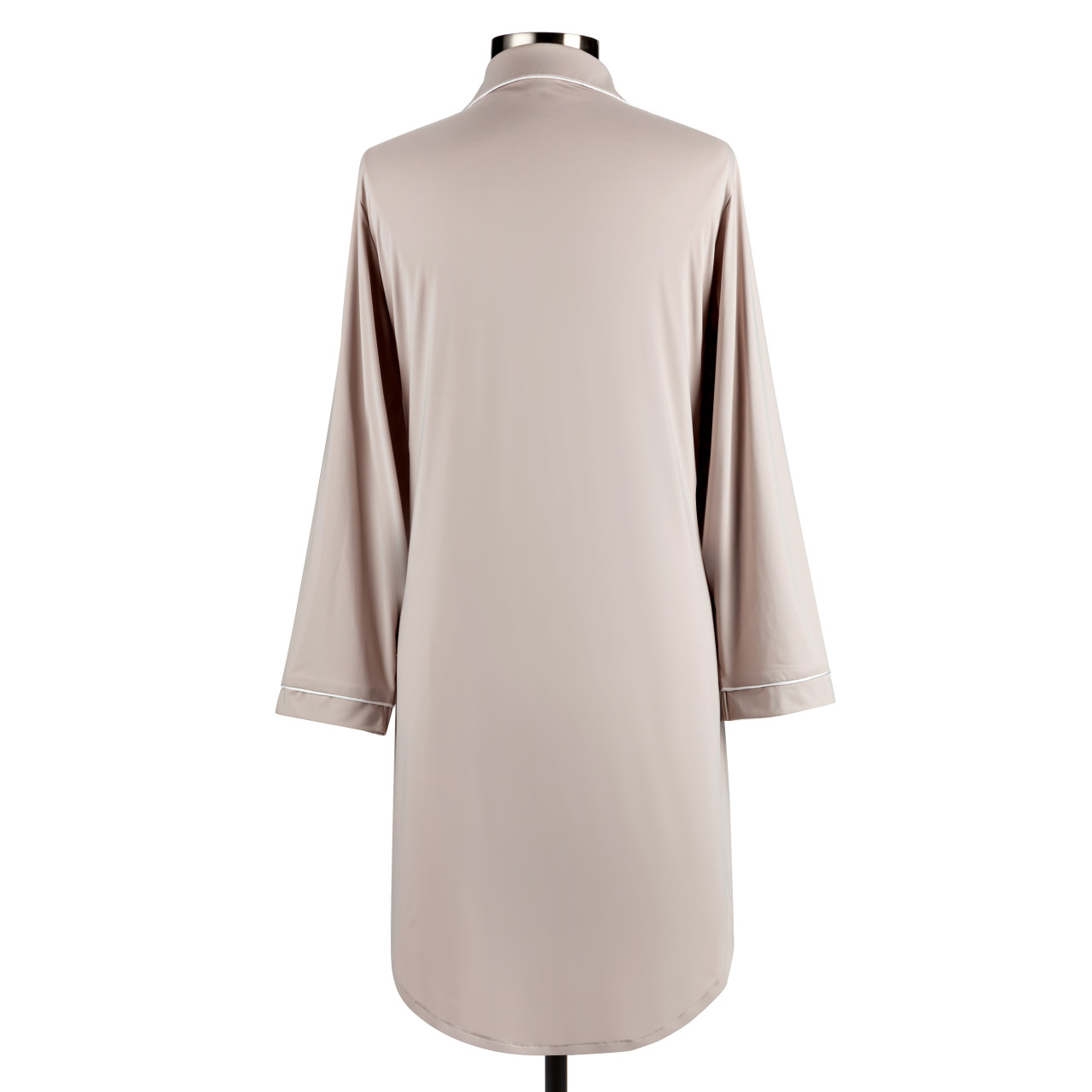 Large Long Sleeve Gray Cooling Night Shirt thumbnail