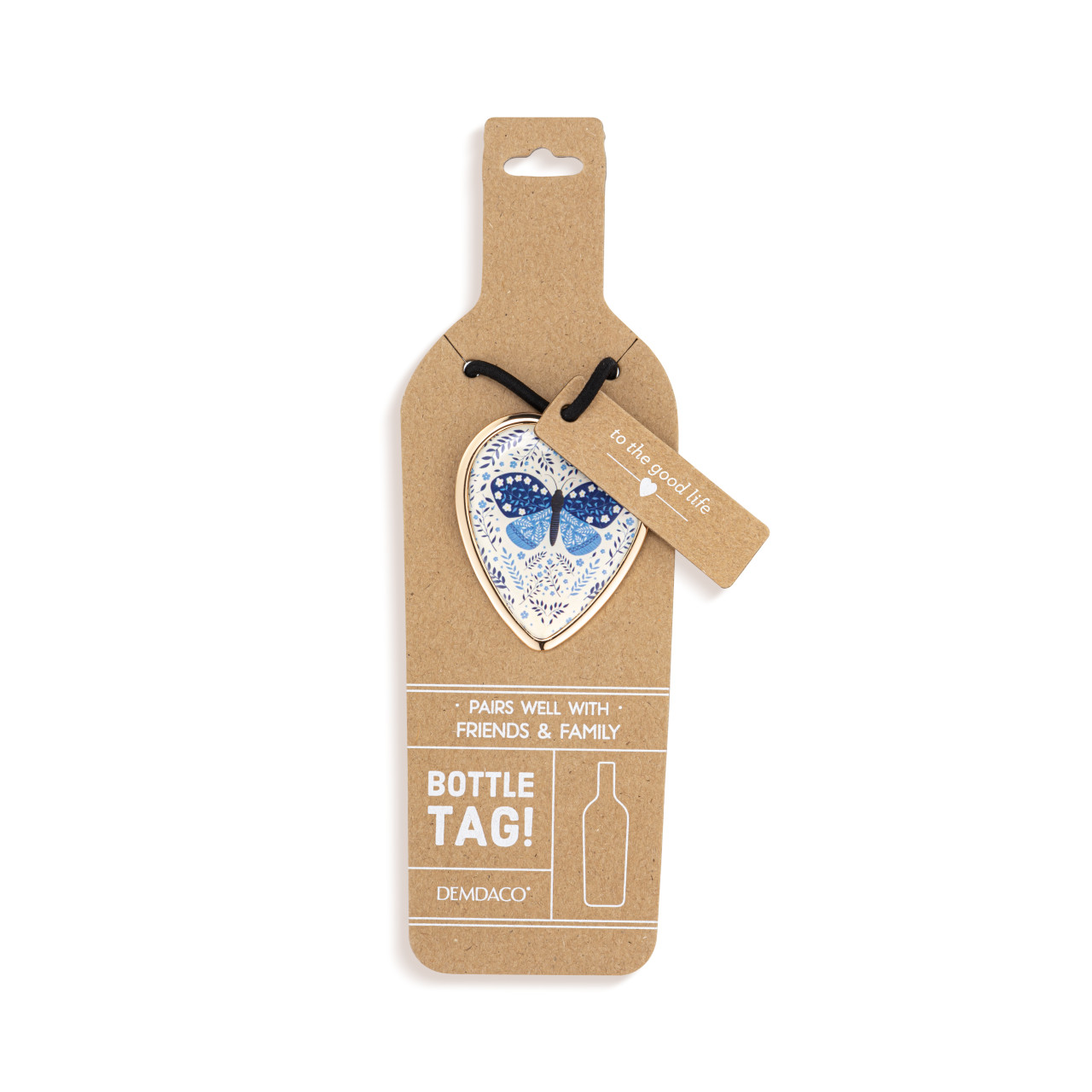 Peace Love & Joy Heart Bottle Tag - 2in thumbnail