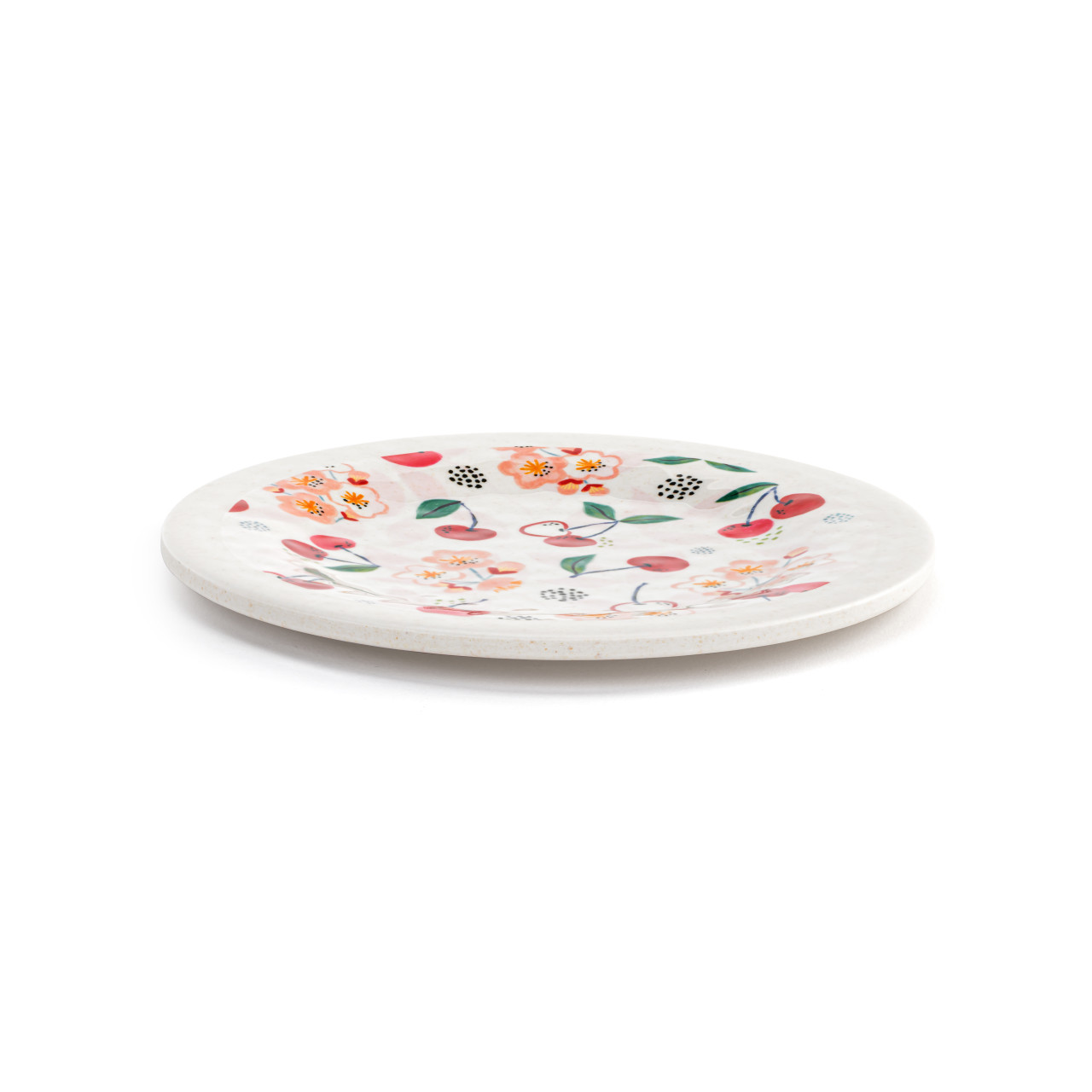 Cherry Bamboo Melamine Appetizer Plates Set of 4 thumbnail