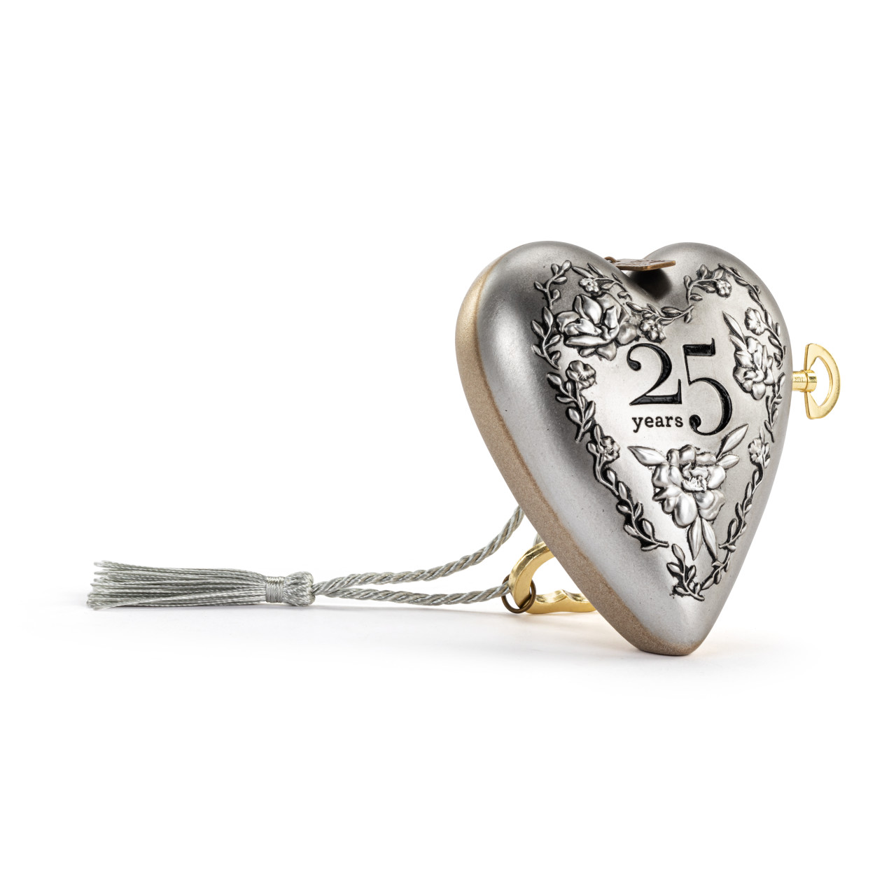 25th Anniversary Silver Musical Art Heart thumbnail