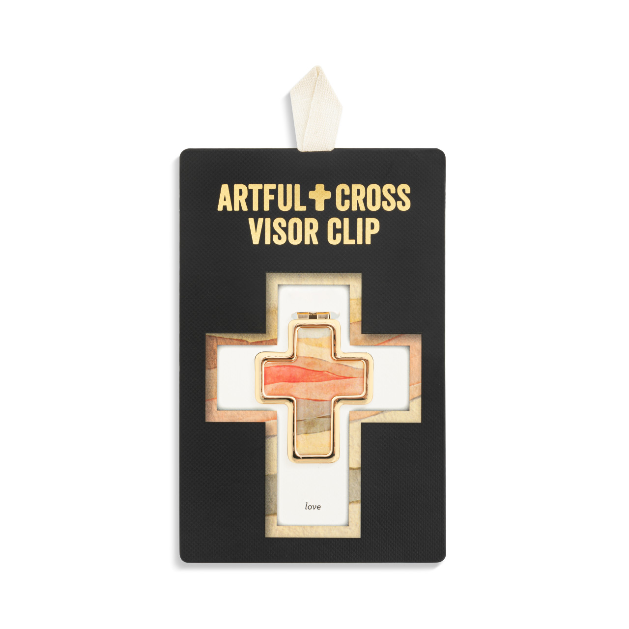 Artful Cross Love Visor Clip - 39x48mm thumbnail
