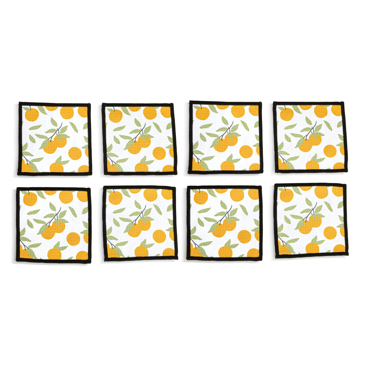 Citrus Orange Absorbent Cocktail Napkins Set of 8 thumbnail