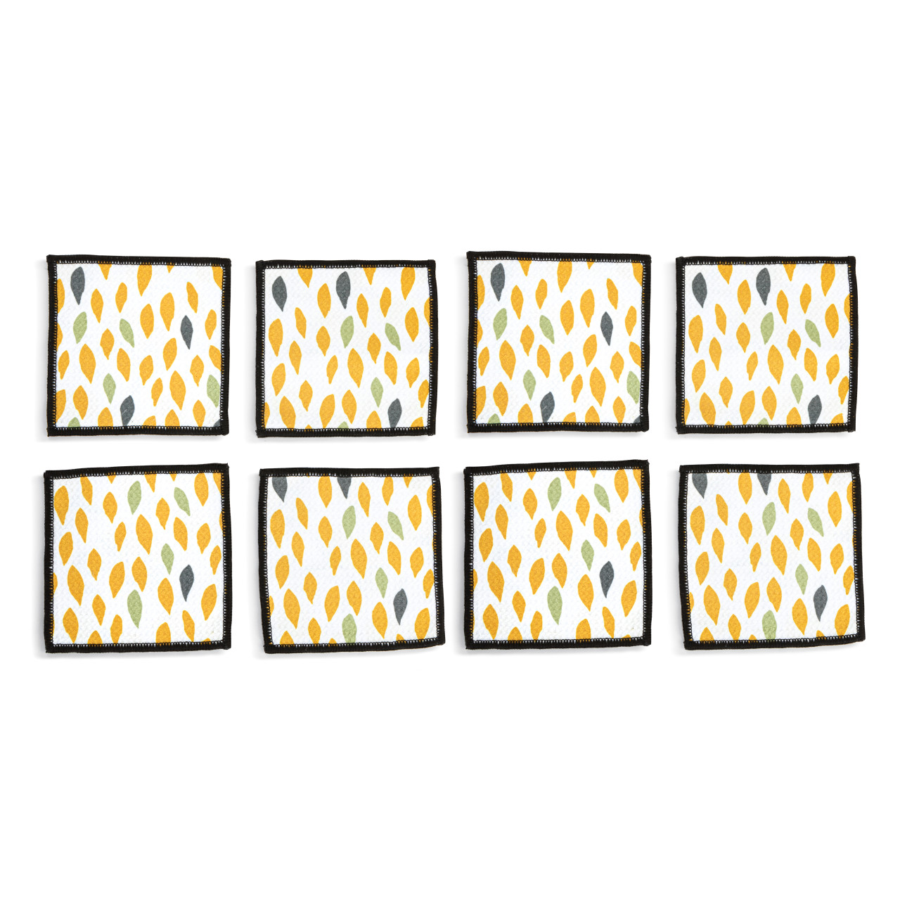 Citrus Orange Absorbent Cocktail Napkins Set of 8 thumbnail