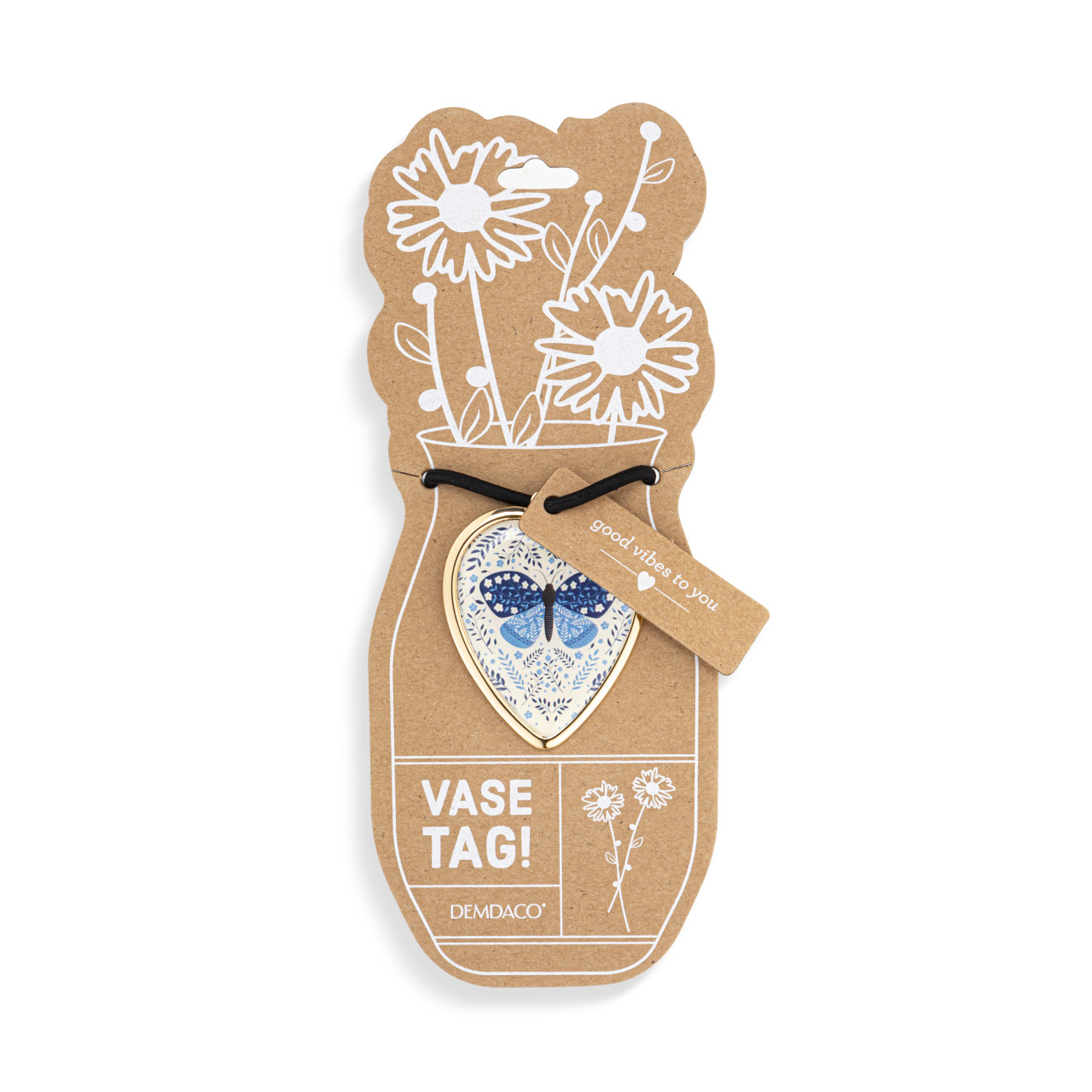 Peace Love & Joy Heart Vase Tag - 5in thumbnail