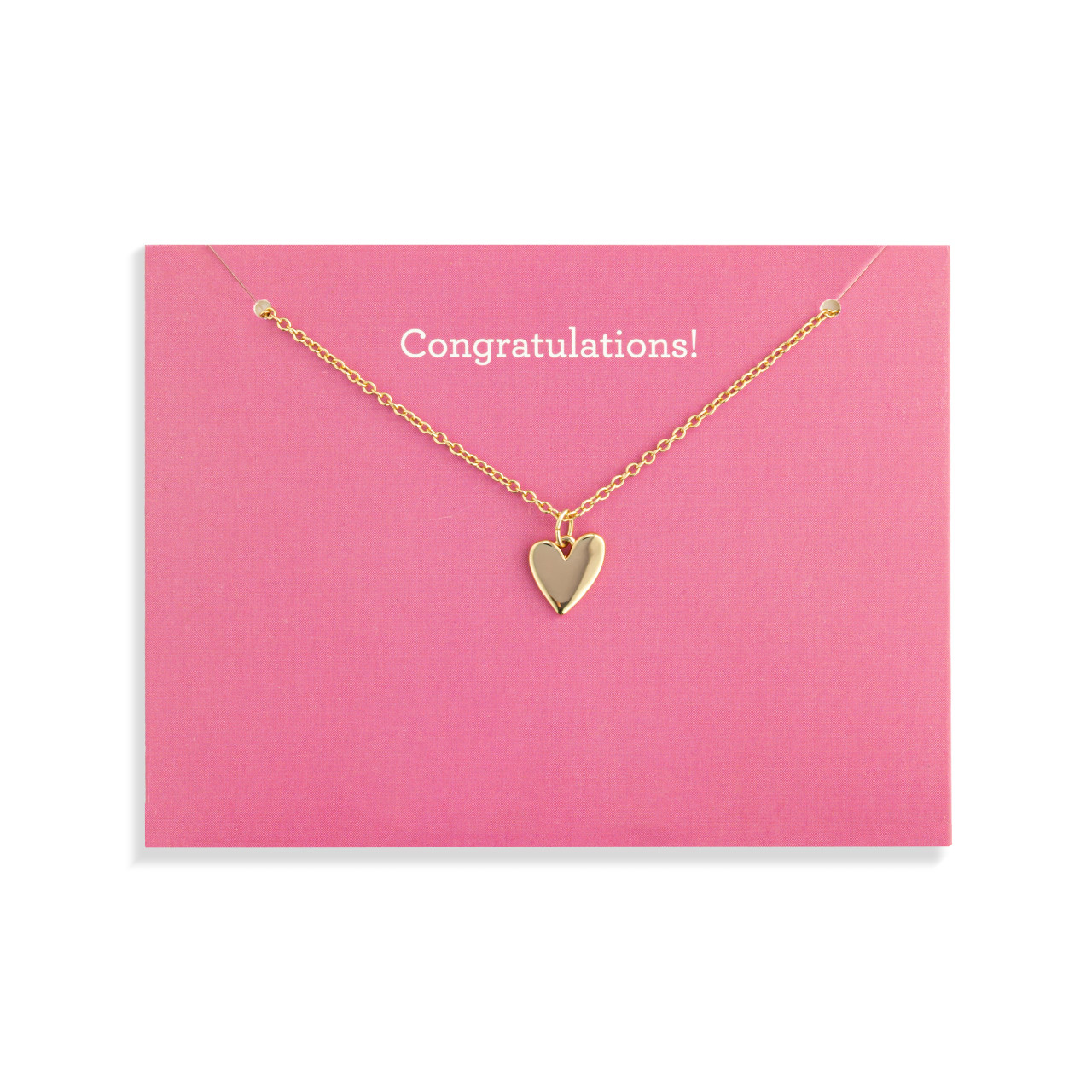 Congratulations Floral Card & Gold Necklace-16in thumbnail
