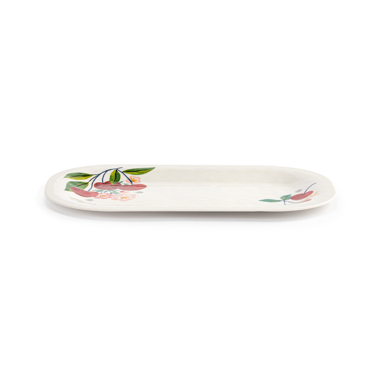 Cherry Bamboo Medium Melamine Rectangular Platter thumbnail