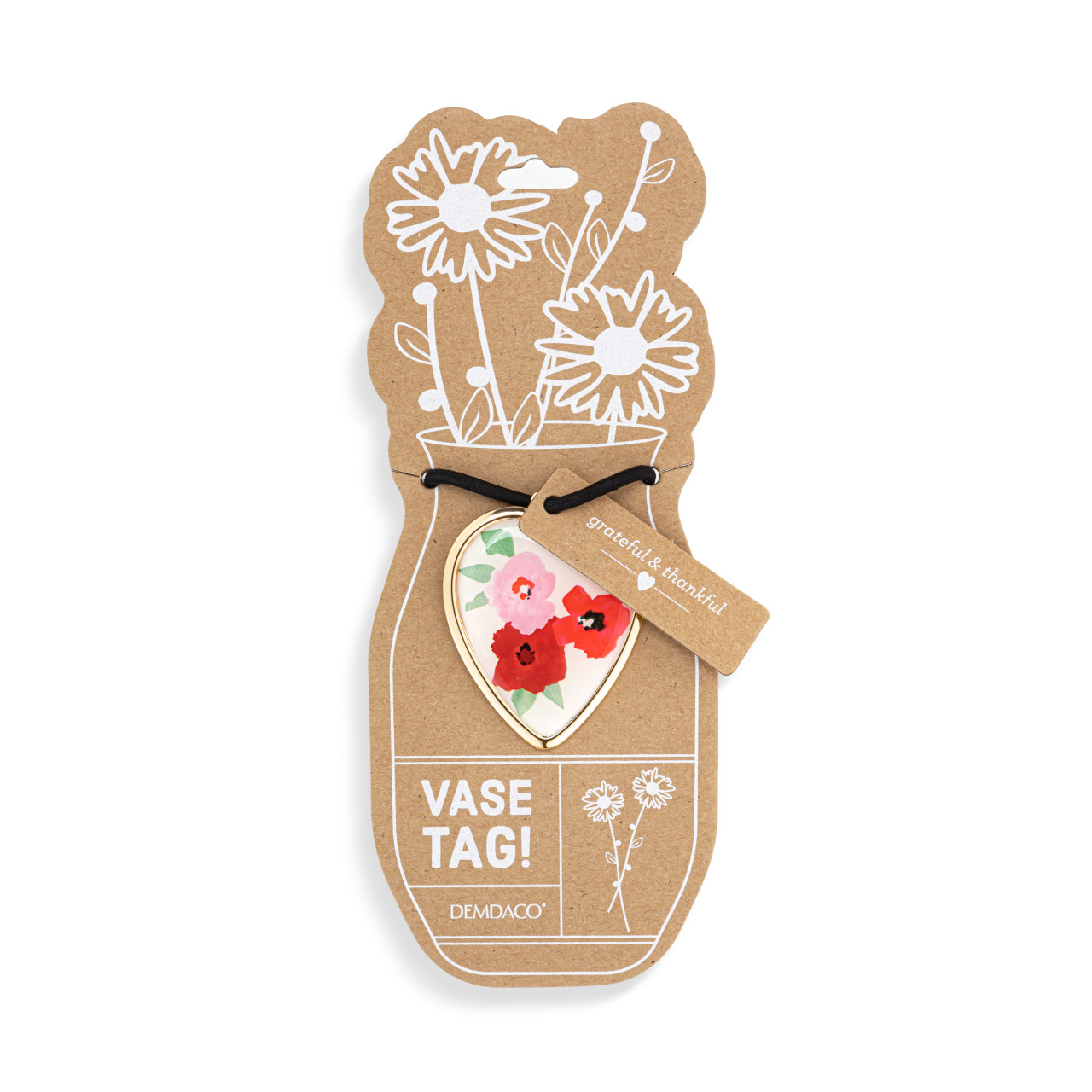 So Thankful for You Heart Vase Tag - 5in thumbnail