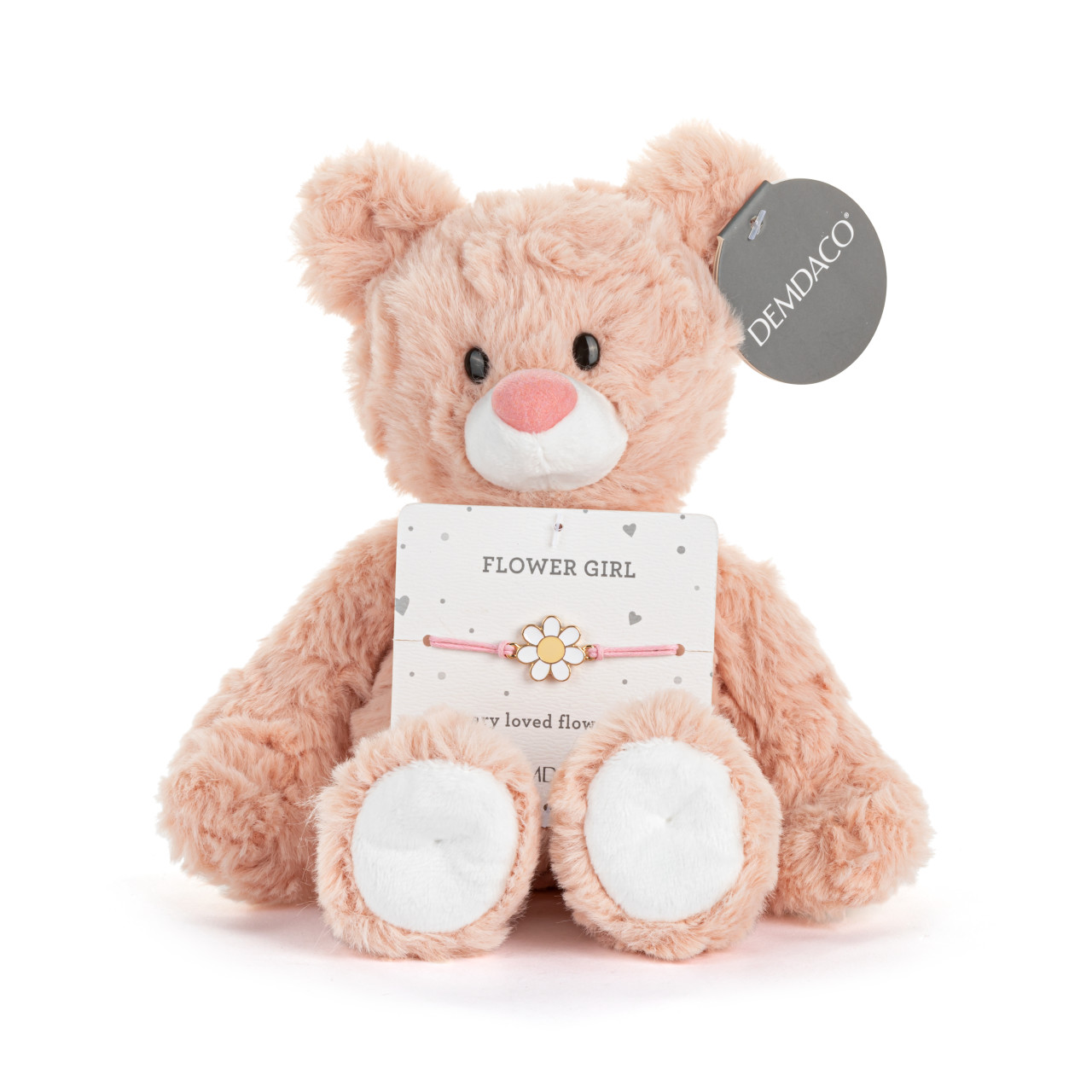 Flower Girl Pink Bear - 6in thumbnail