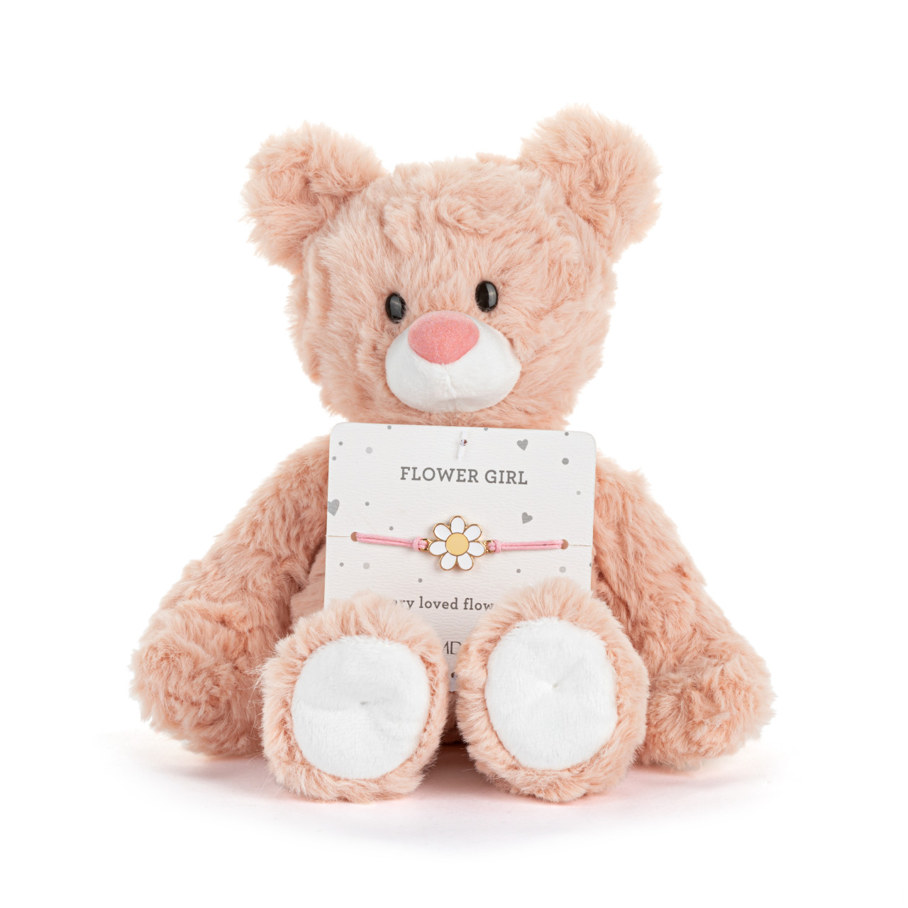 Flower Girl Pink Bear - 6in thumbnail