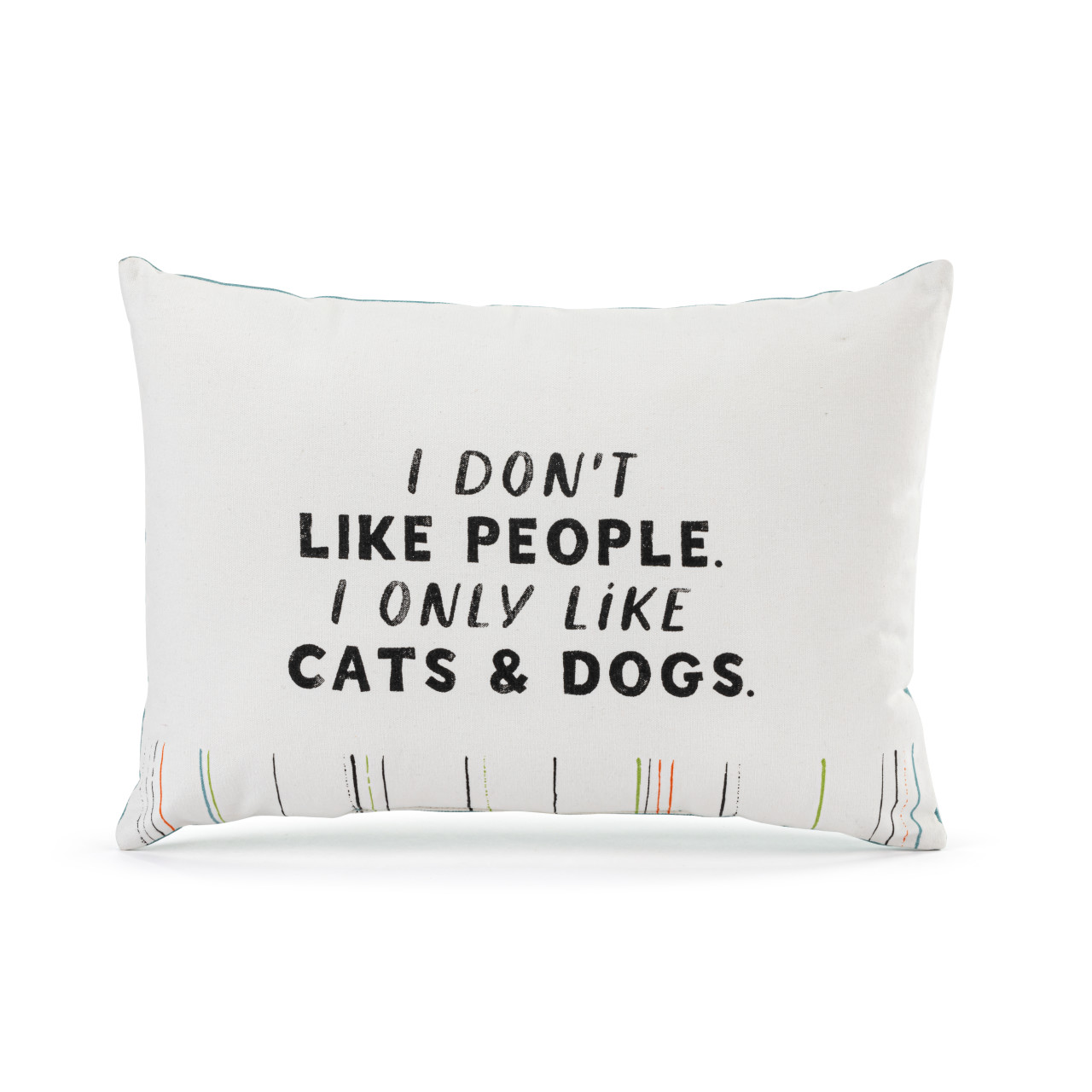 I Only Like Cats & Dogs Blue Accent Pillow thumbnail