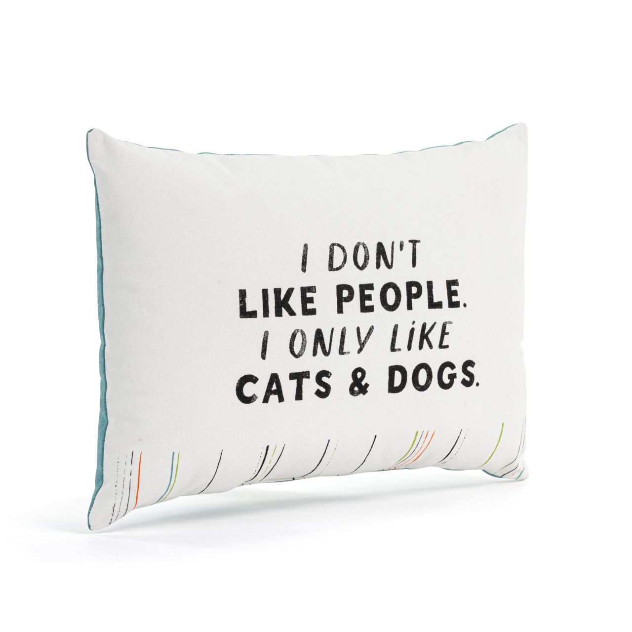 I Only Like Cats & Dogs Blue Accent Pillow thumbnail