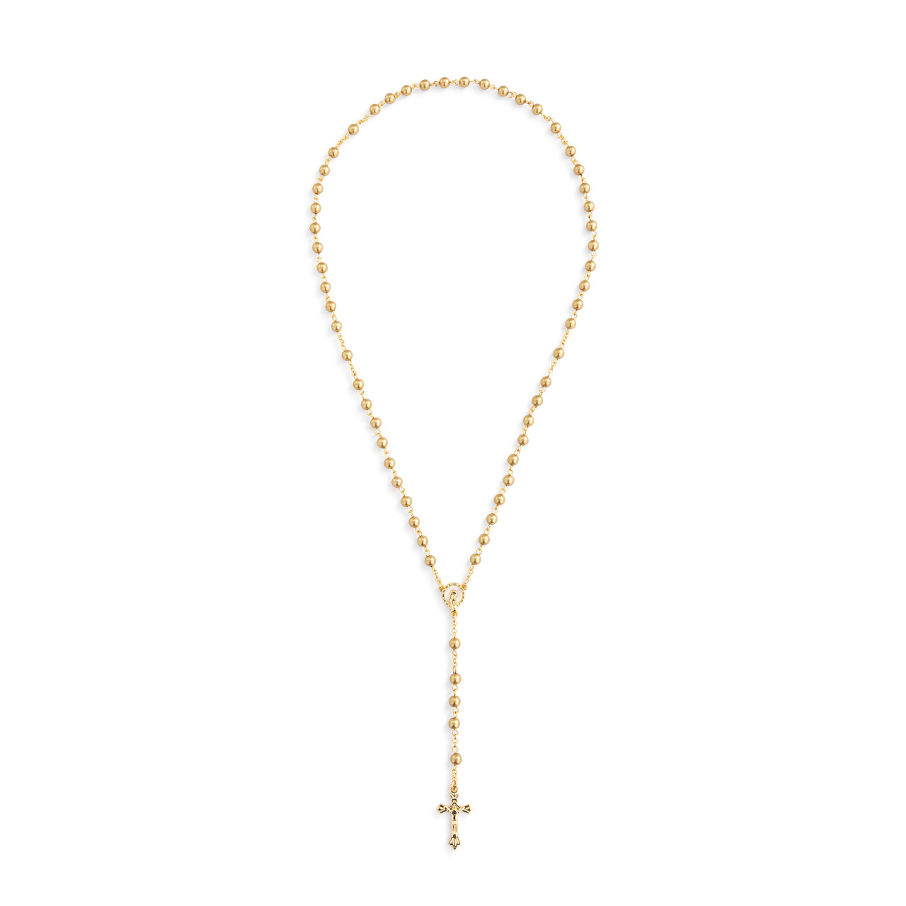 Gold Rosary + Pouch - 18in thumbnail