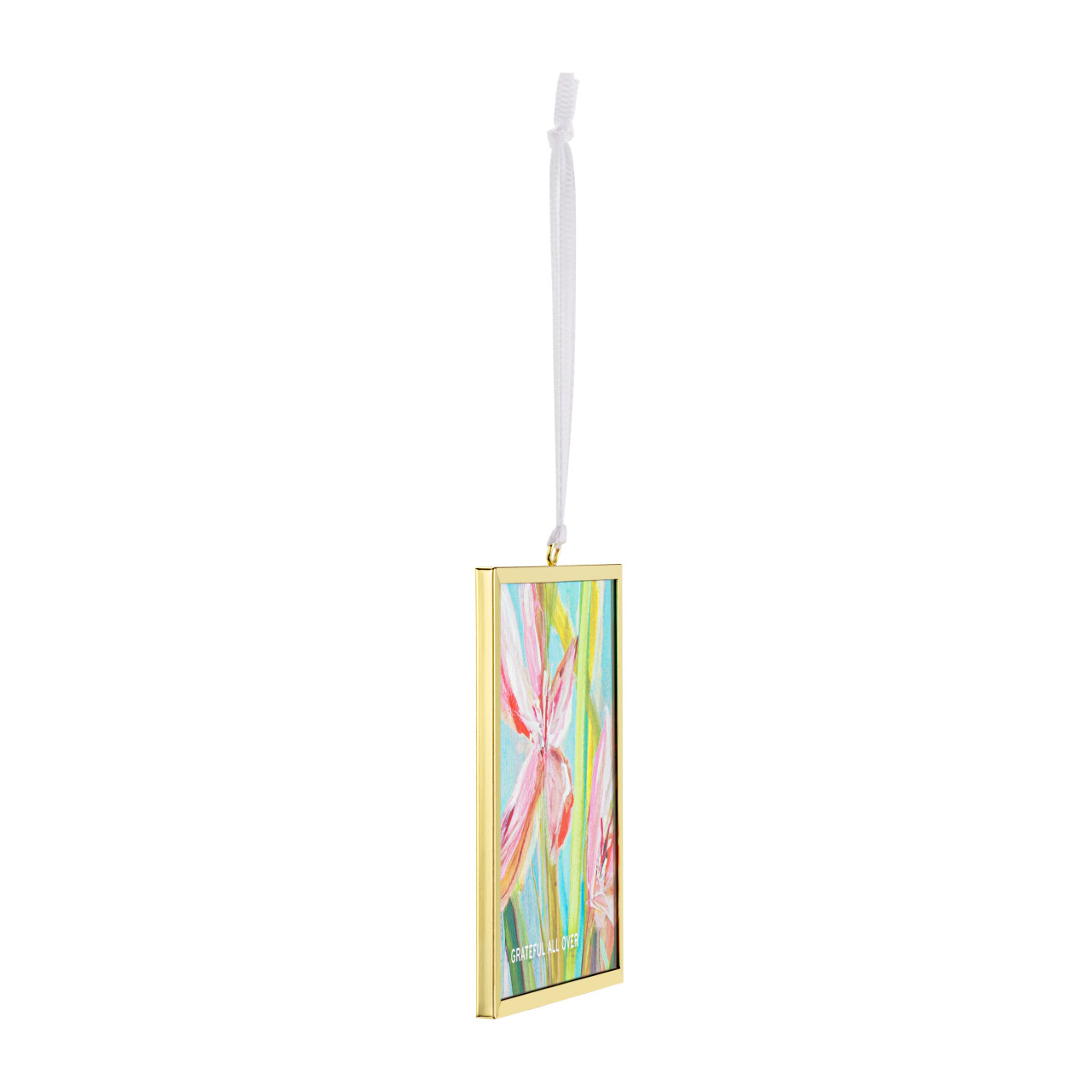 Grateful All Over Floral Butterfly Suncatcher - 3x3in thumbnail