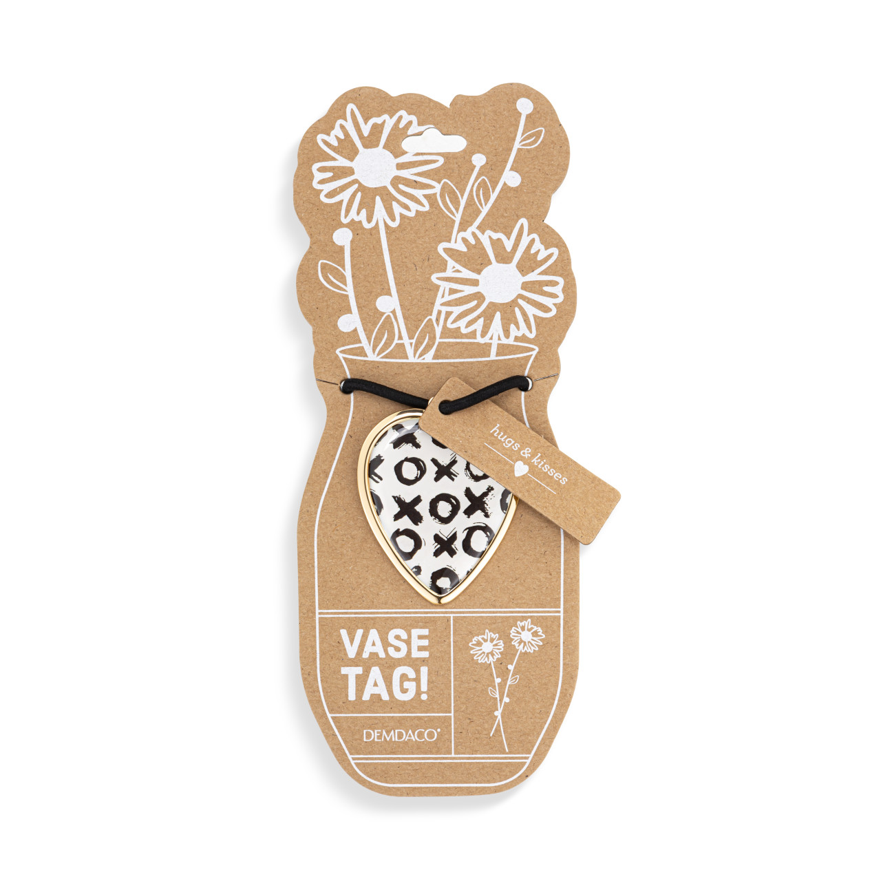 Hugs & Kisses Heart Vase Tag - 5in thumbnail