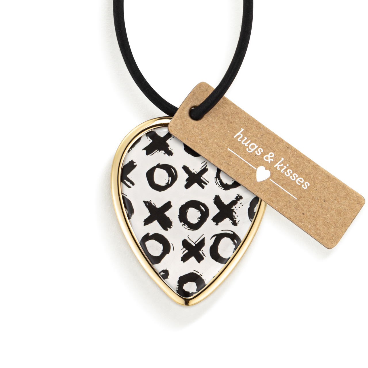 Hugs & Kisses Heart Bottle Tag - 2in thumbnail