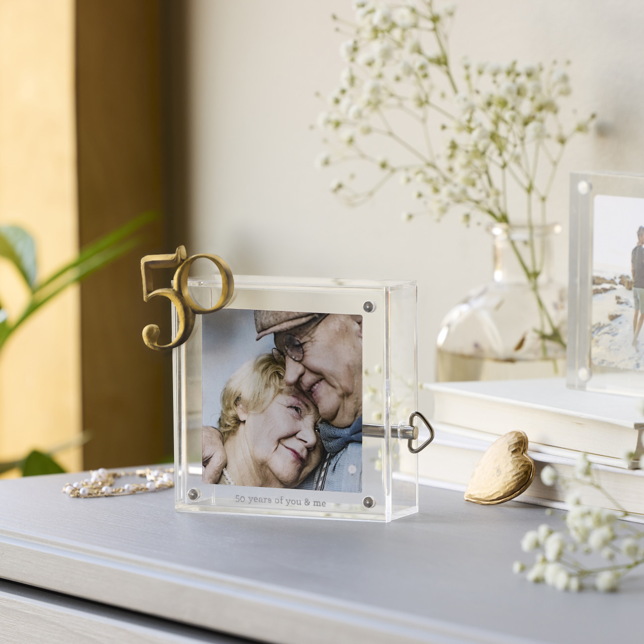 50 Years Acrylic Magnetic Musical Frame - 4in thumbnail