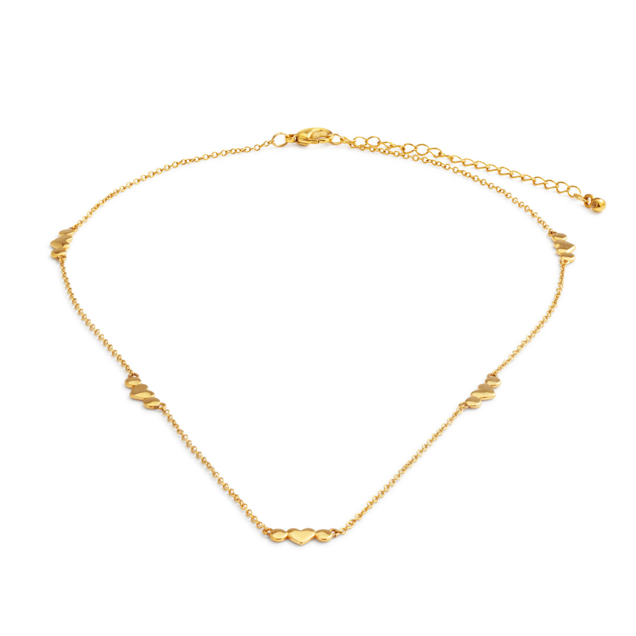 Gold Heart Chain Necklace thumbnail