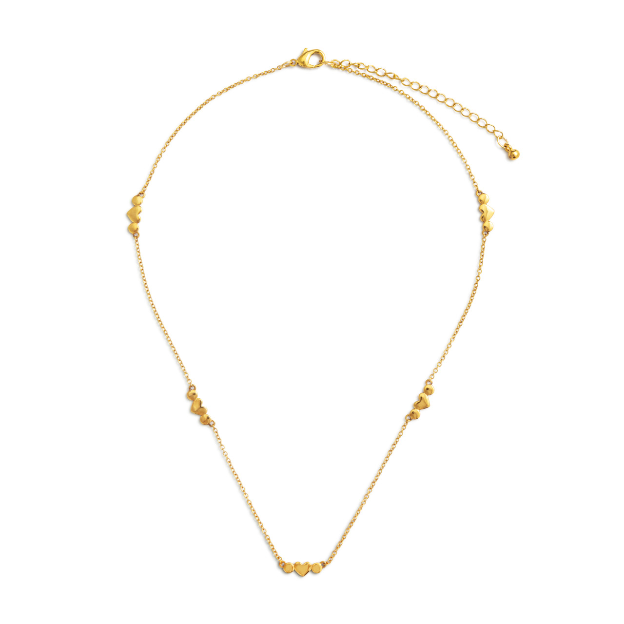 Gold Heart Chain Necklace thumbnail