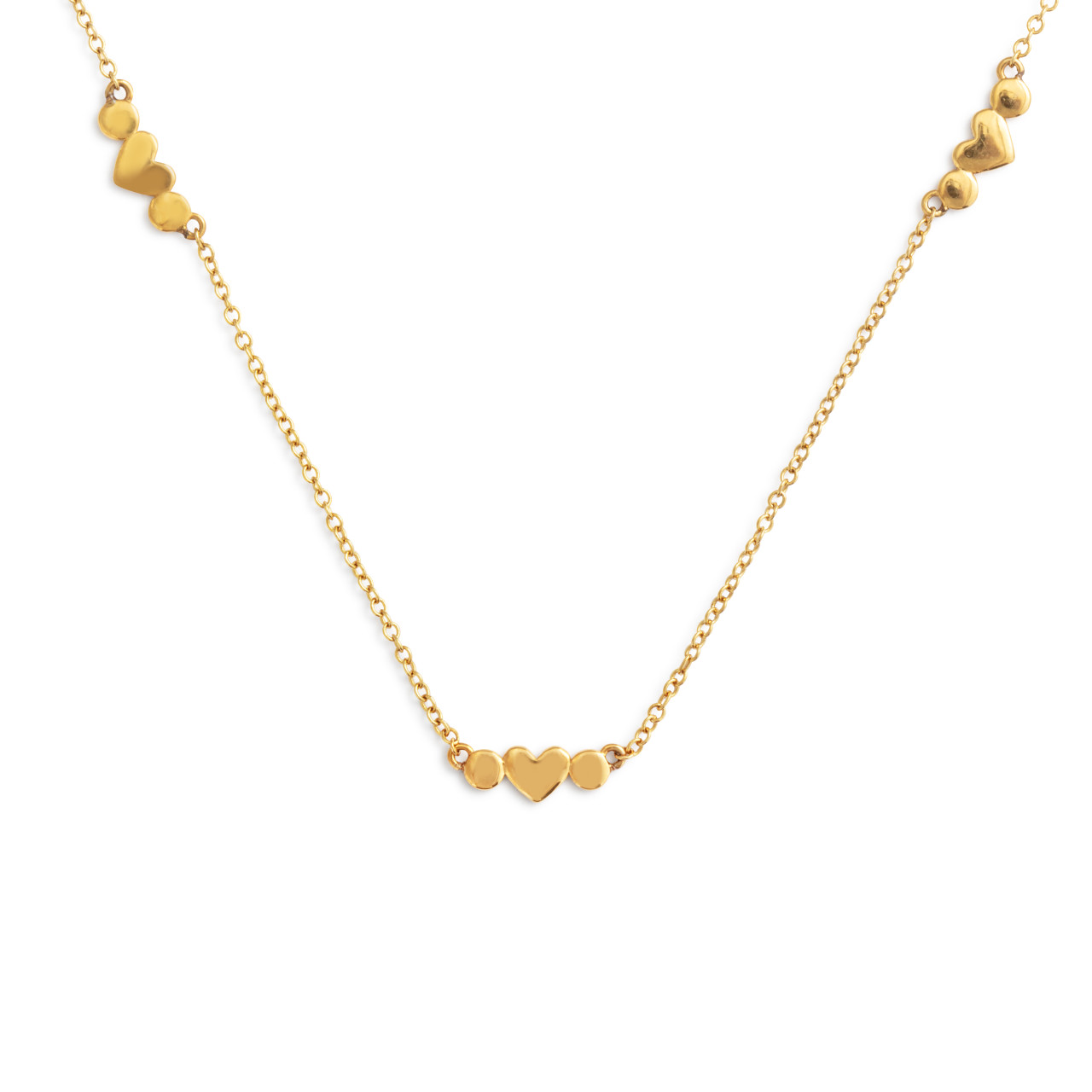 Gold Heart Chain Necklace thumbnail